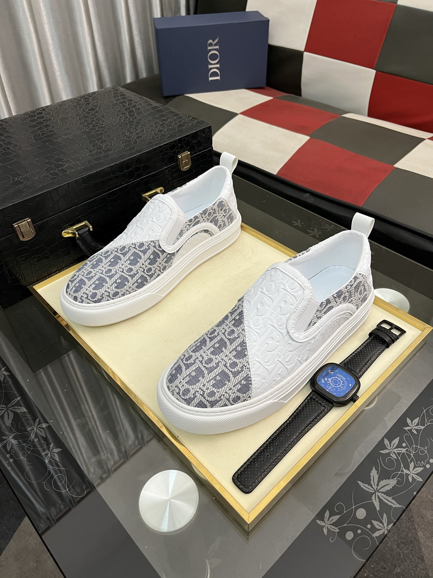 Dior Modern Slip-On Sneakers, Original Leather, Comfortable and Durable 3 i1746810554021 5674 0 1