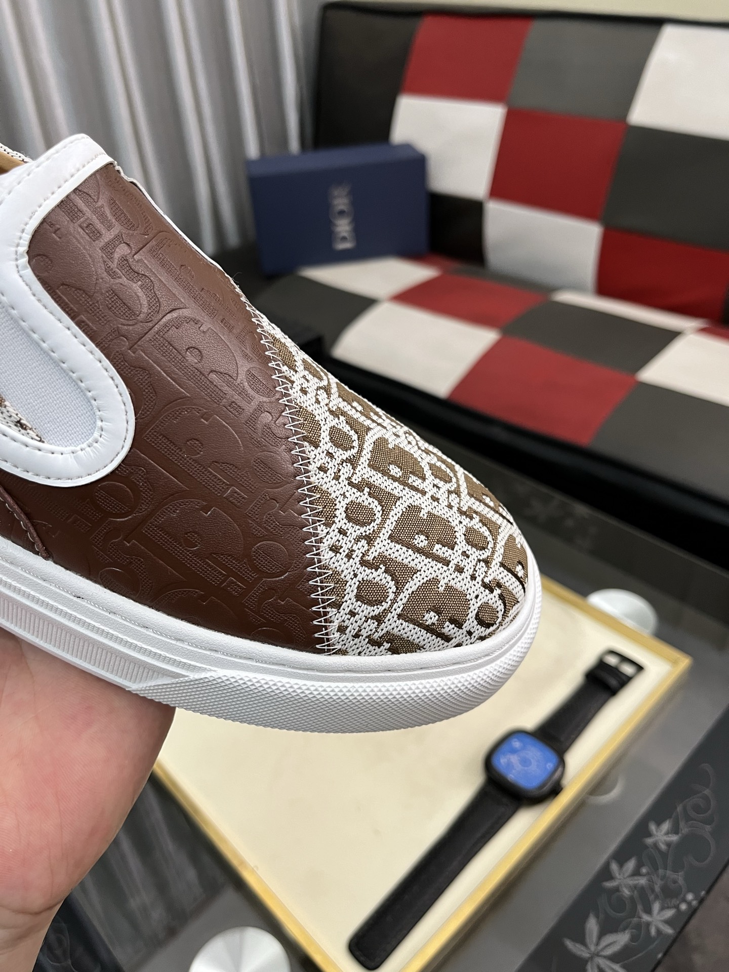 Dior Modern Slip-On Sneakers, Comfortable & Durable Original Leather 7 i1746810852722 3662 0 5