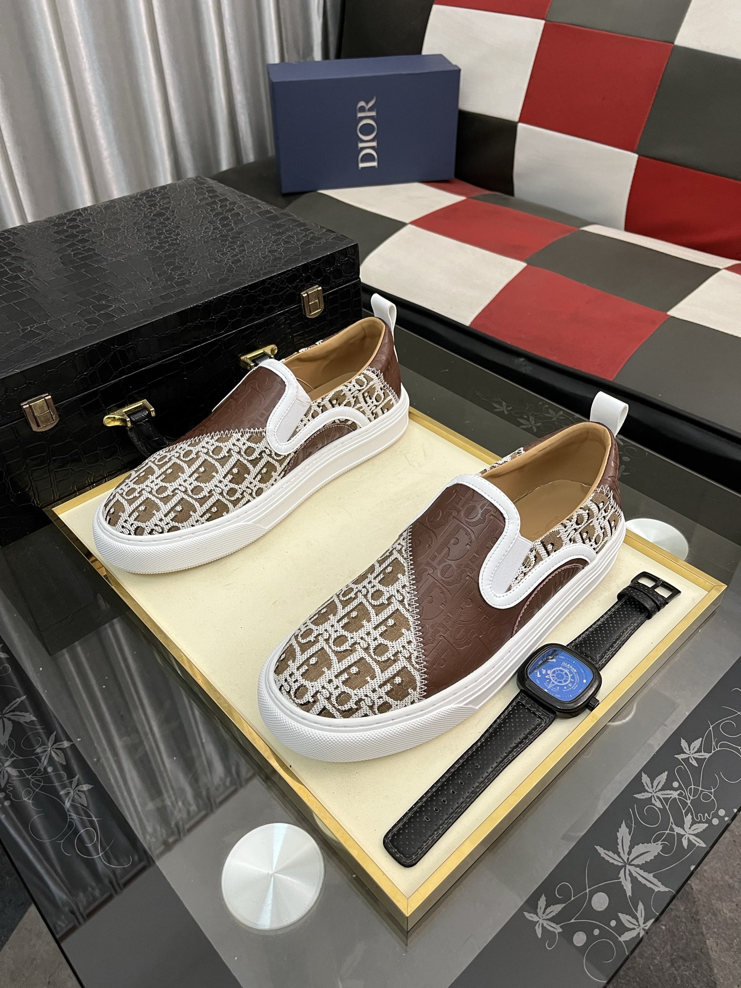 Dior Modern Slip-On Sneakers, Comfortable & Durable Original Leather 3 i1746810852729 4125 0 1