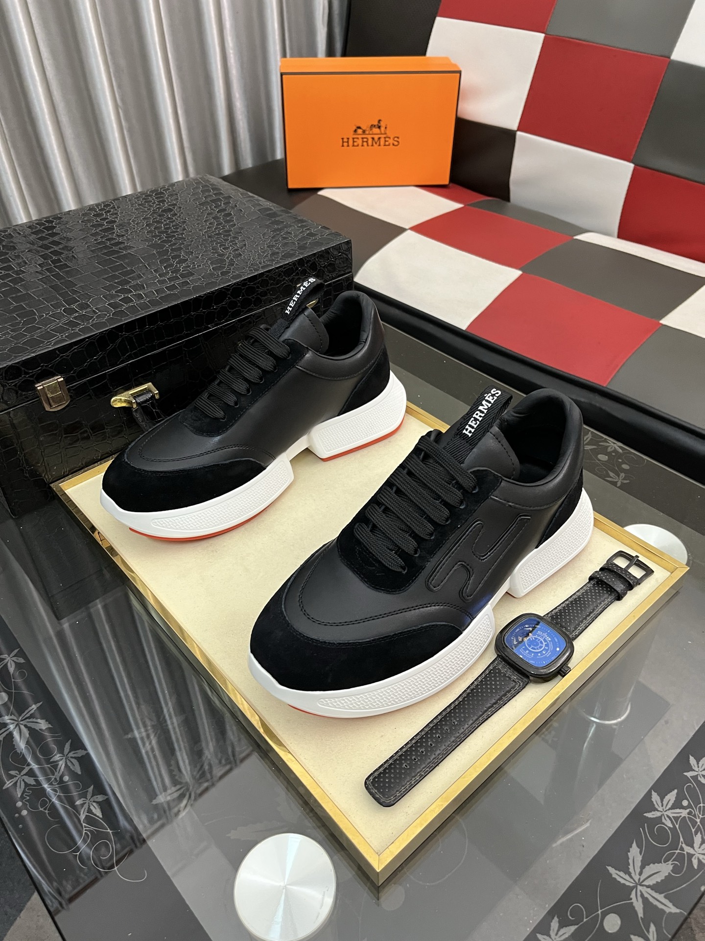 爱马仕 Hermès 经典高奢皮鞋男鞋女鞋鞋履高跟鞋 #28A749DB 2