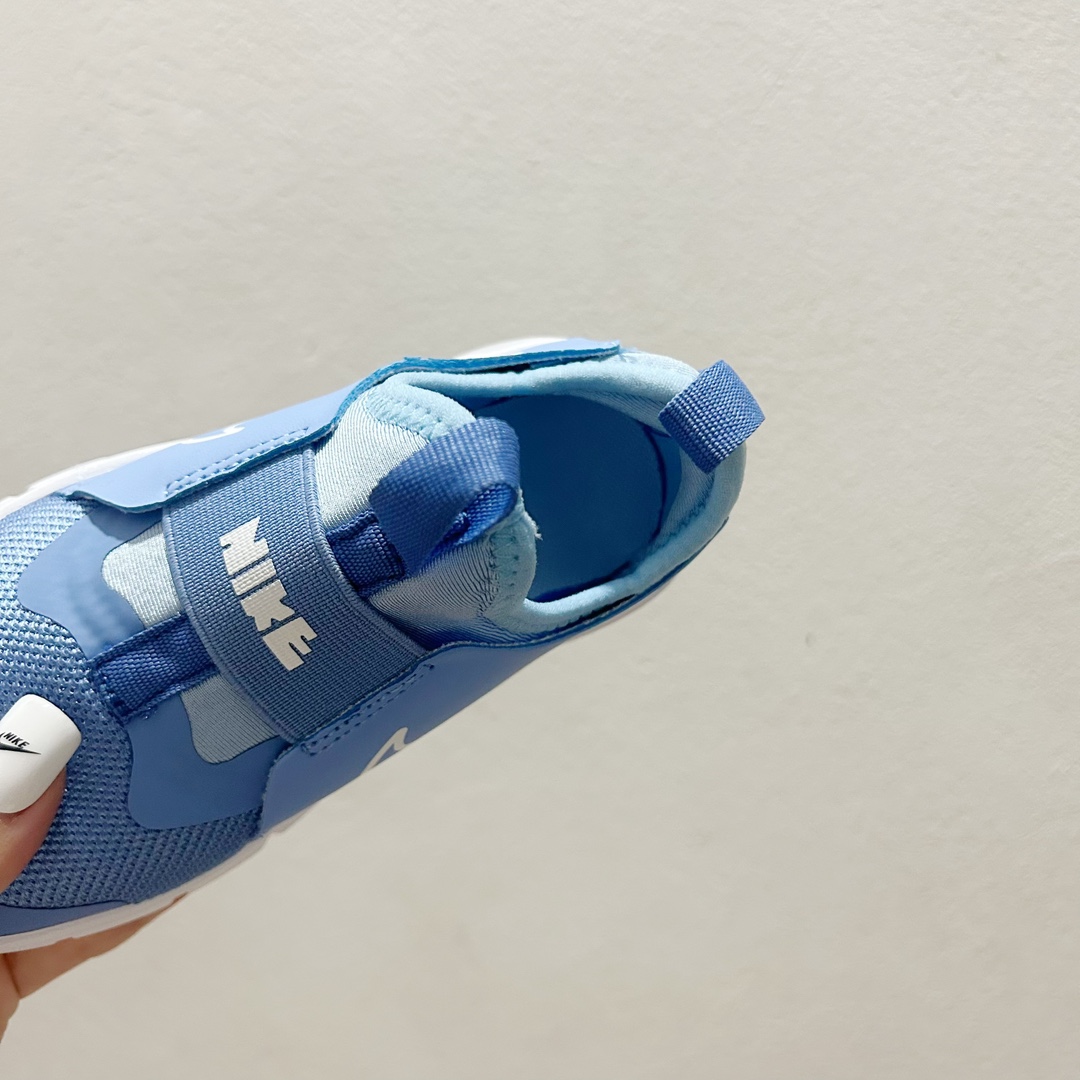 图片[6]-📍400钴蓝 NK赤足一脚蹬儿童跑步鞋🦶 尺码：23.5-37码 充满活力与朝气的配色😍 一脚蹬款式超级好穿[得意] 耐磨防滑大底，脚感超赞👍🏻 脚面和后跟处都增加了弹力松紧带，防止掉鞋，同时脚背高的宝宝不用担心压脚面~👏给予宝宝在成长中的双脚保护性和灵动感受！💗-选品中心