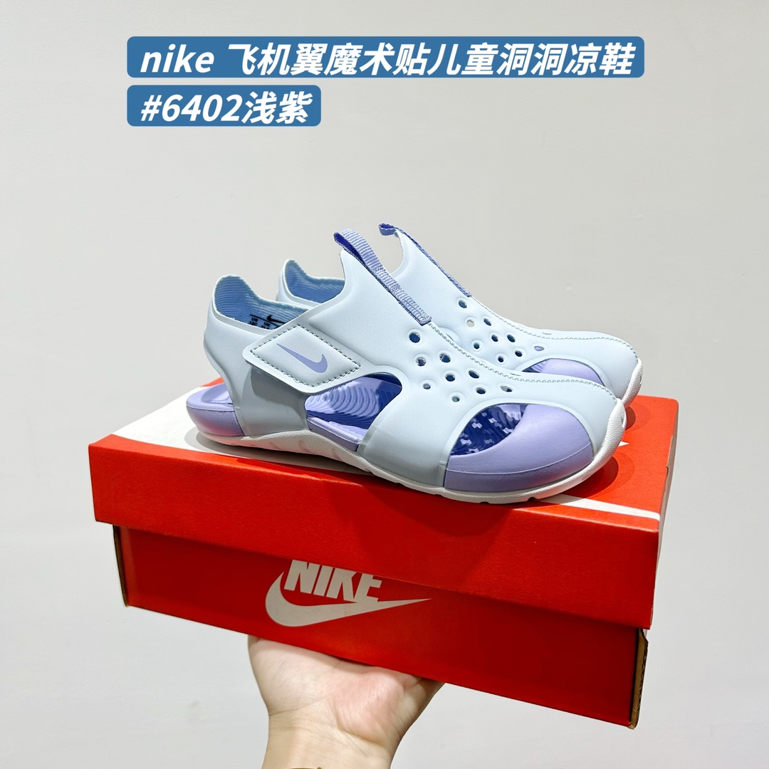 图片[5]-🚦配色合集🔻 🔗Nike飞机翼魔术贴儿童洞洞凉鞋 尺码：22-35码-选品中心