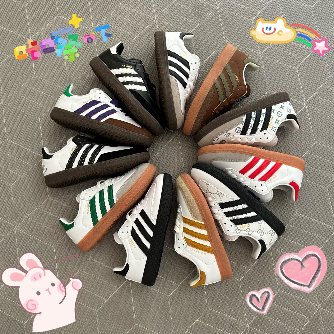 图片[7]-🚦配色合集🔻 🔗Adidas德训儿童板鞋 尺码：24-35码 全网的爆炸款💥 被问疯的儿童德训鞋！！舒适百搭天花板❗️可盐可甜的潮流气息，看上直接打包带走！ 这双鞋请务必收下！时尚等级提升不止一点点！闭眼冲啊～-选品中心