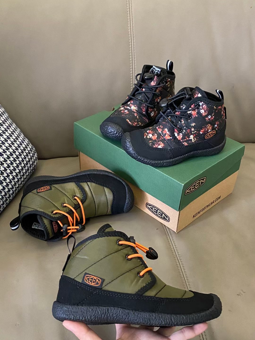 图片[5]-【原图直出🌟尺码：26-37 绝了你可以永远相信keen真是巨巨舒服😍鞋面采用麂皮拼接材质，松紧扣设计🉑自由调节松紧🤩内里加绒保暖亲肤透气🌬️鞋底防滑效果强👍🏻-选品中心