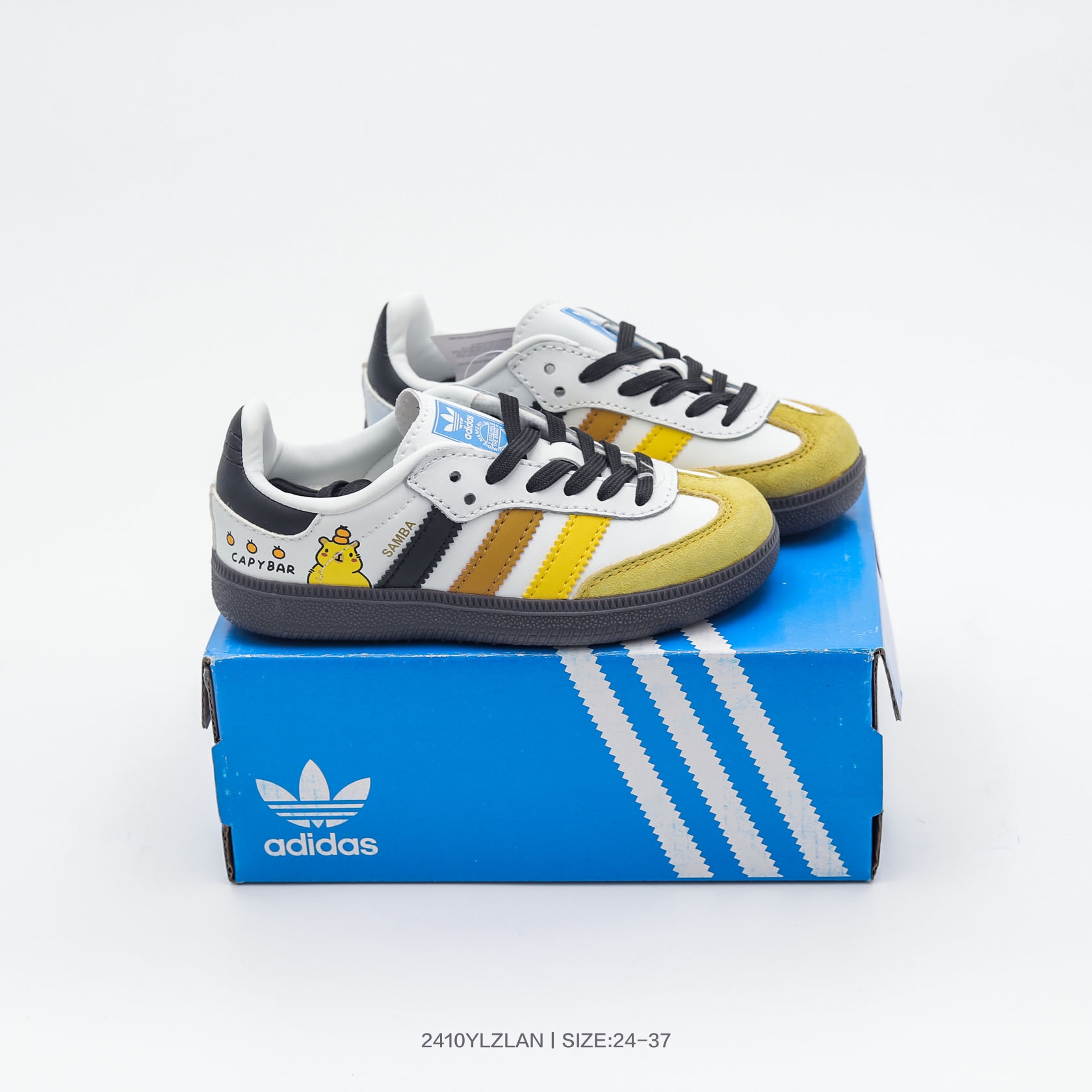 图片[3]-AD德训联名儿童休闲鞋24-37码 爱惨了德训系列🆕 新工厂新工艺新配色👏🏻 优质皮料拼接，质感满满💯 耐磨防滑大底，脚感超赞👍🏻-选品中心