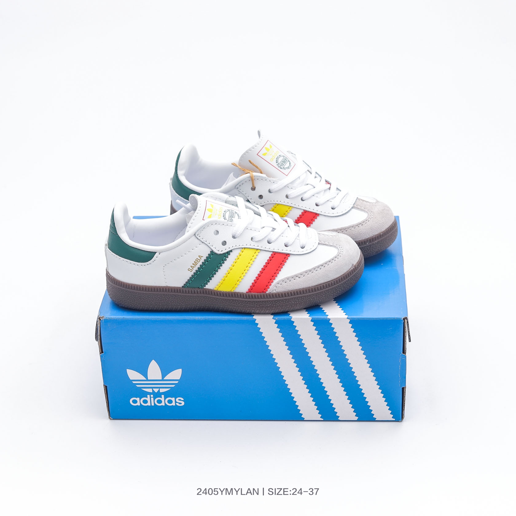 图片[6]-AD德训联名儿童休闲鞋24-37码 爱惨了德训系列🆕 新工厂新工艺新配色👏🏻 优质皮料拼接，质感满满💯 耐磨防滑大底，脚感超赞👍🏻-选品中心