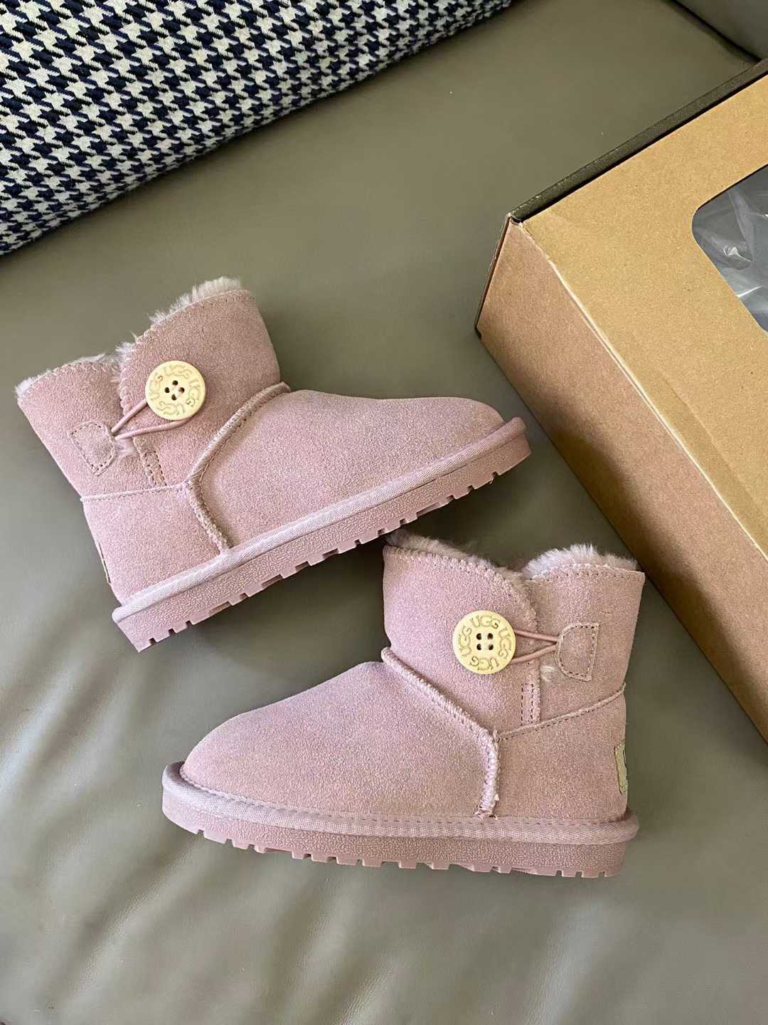 图片[5]-原图直出🌟 鞋面是反绒牛皮的，内里有加厚长毛绒，穿着超级舒服🫠超级暖和🤩纽扣款的纽扣🈶质感不廉价👻鞋底防滑耐磨✅ 尺码：21-37-选品中心