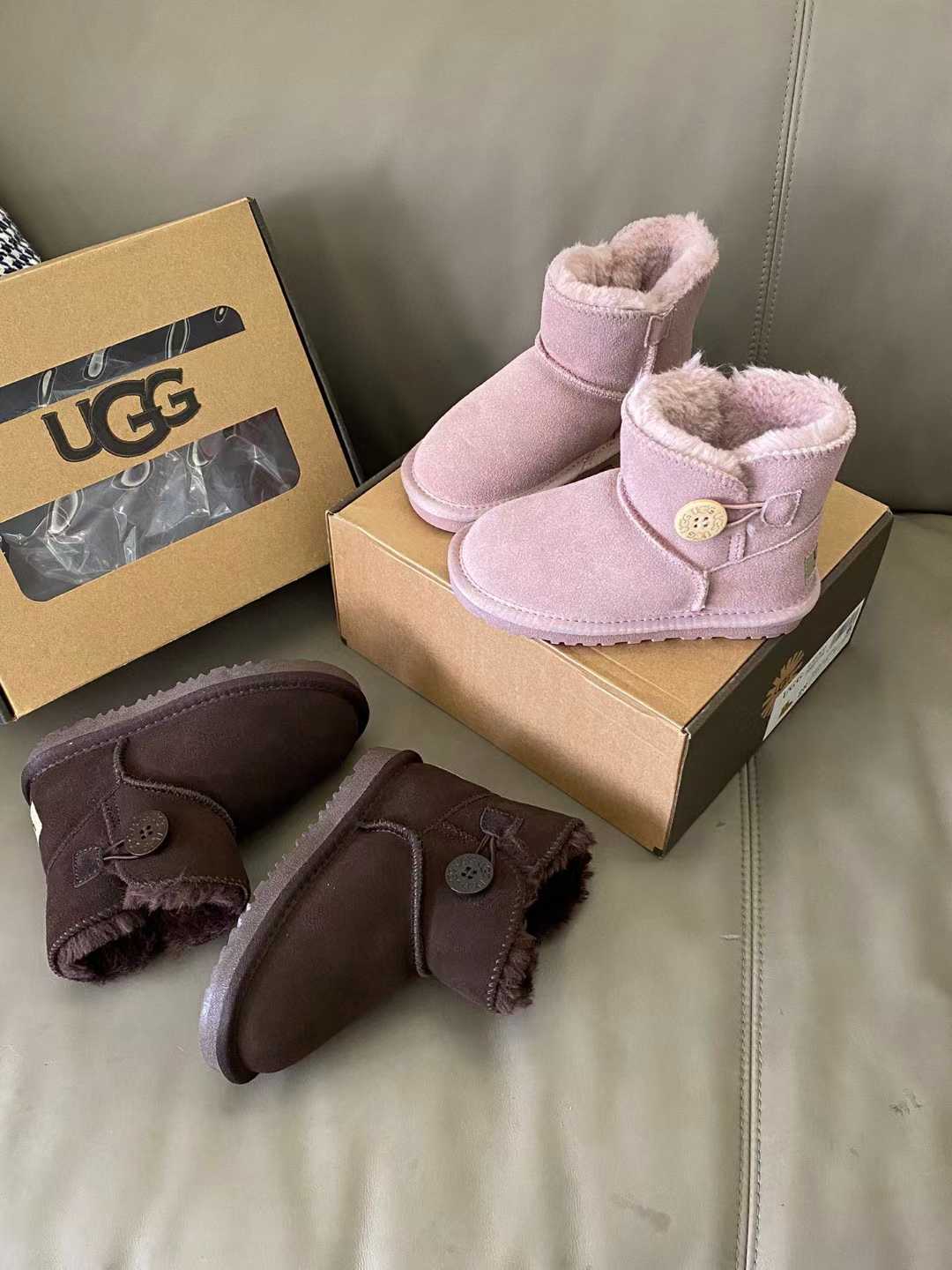 图片[7]-原图直出🌟 鞋面是反绒牛皮的，内里有加厚长毛绒，穿着超级舒服🫠超级暖和🤩纽扣款的纽扣🈶质感不廉价👻鞋底防滑耐磨✅ 尺码：21-37-选品中心