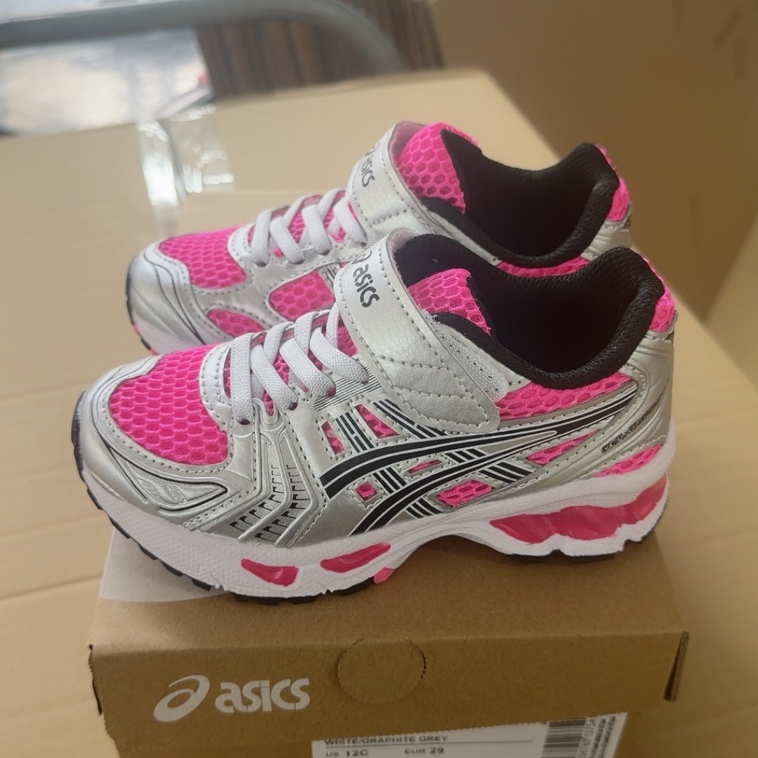 @155 】🎈Zapatillas para niños Gel-Kayano K14 de Asics con velcro, ¡tecnología de zapatillas profesionales para niños! C…