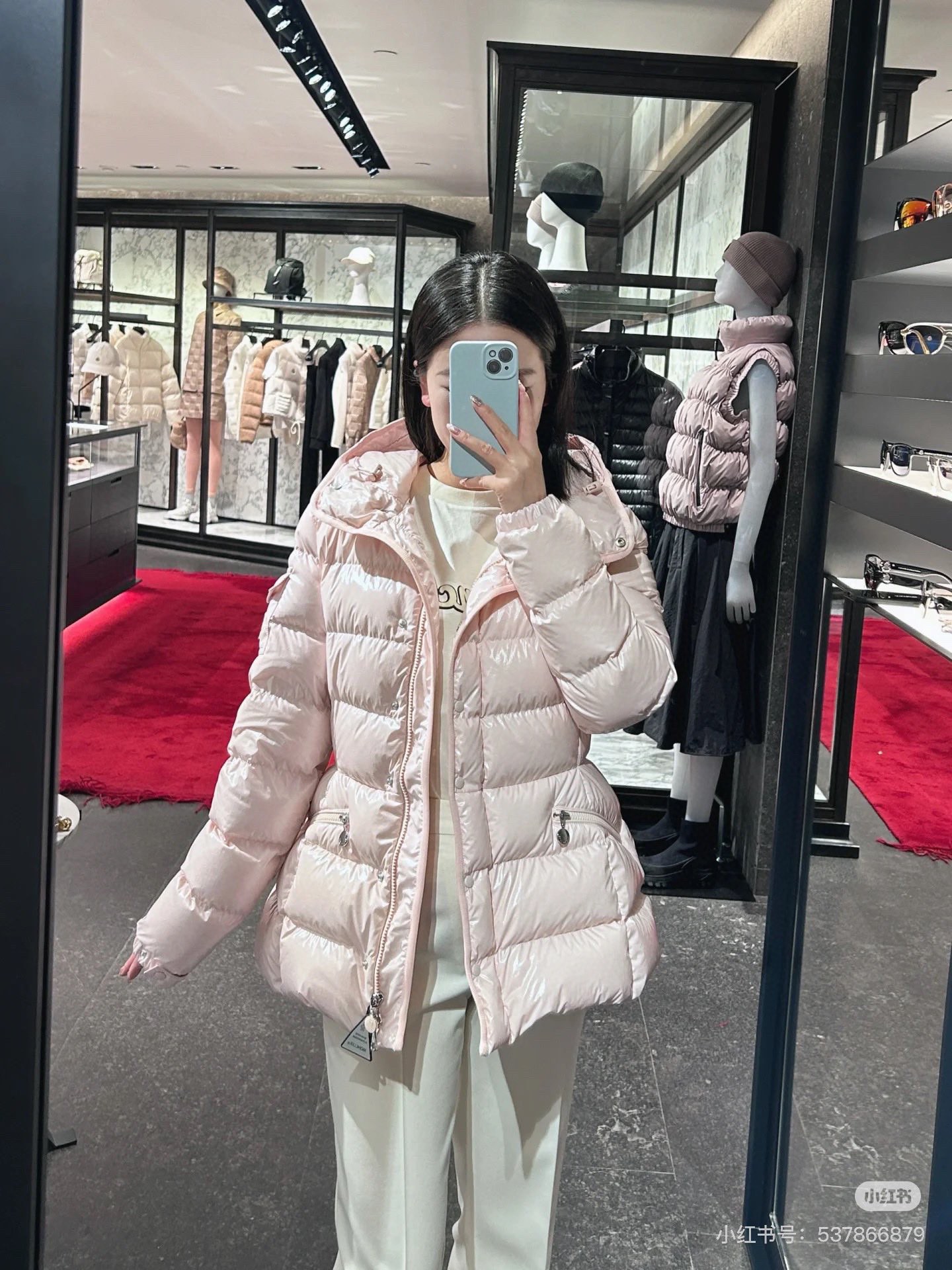 Moncler Hooded Padded Quilted Lightweight Shiny Down Jacket Winter Coat