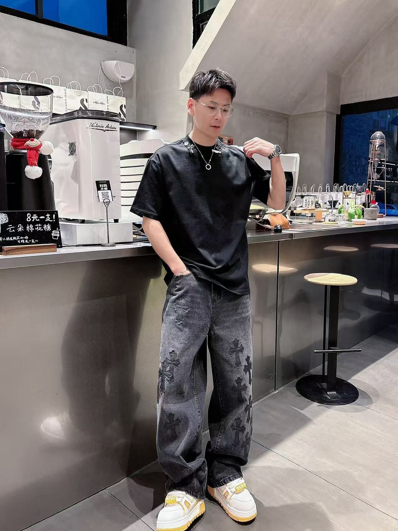 克罗心 * 𝟐6𝐬s 春夏休闲短袖定制面料 品牌经典LOGO 工艺精致 休闲百搭 【𝐒𝐢𝐳𝐞：码数】 S