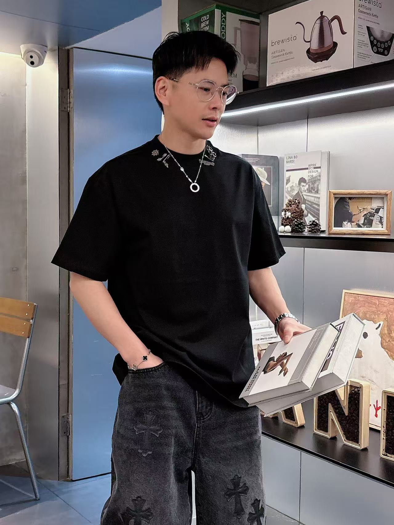 克罗心 * 𝟐6𝐬s 春夏休闲短袖定制面料 品牌经典LOGO 工艺精致 休闲百搭 【𝐒𝐢𝐳𝐞：码数】 S