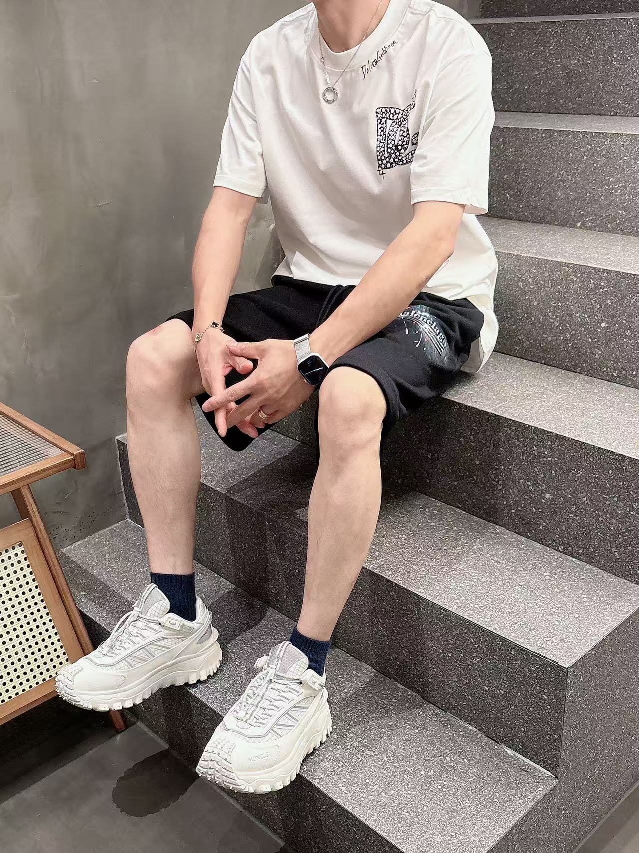 巴黎世家* 𝟐6𝐬s 春夏休闲短裤 定制面料 手绘定制标 品牌经典LOGO 工艺精致 休闲百搭 【𝐒𝐢𝐳