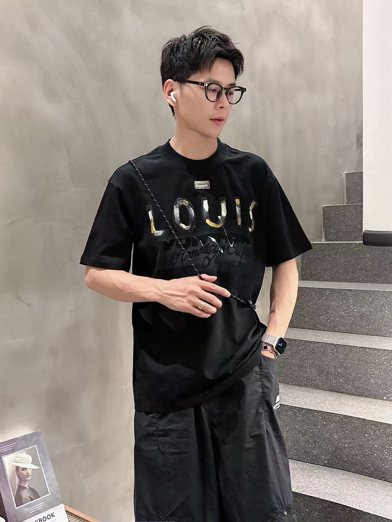 LV* 𝟐6𝐬s 春夏休闲短袖定制面料 品牌经典LOGO 工艺精致 休闲百搭 【𝐒𝐢𝐳𝐞：码数】 S-3