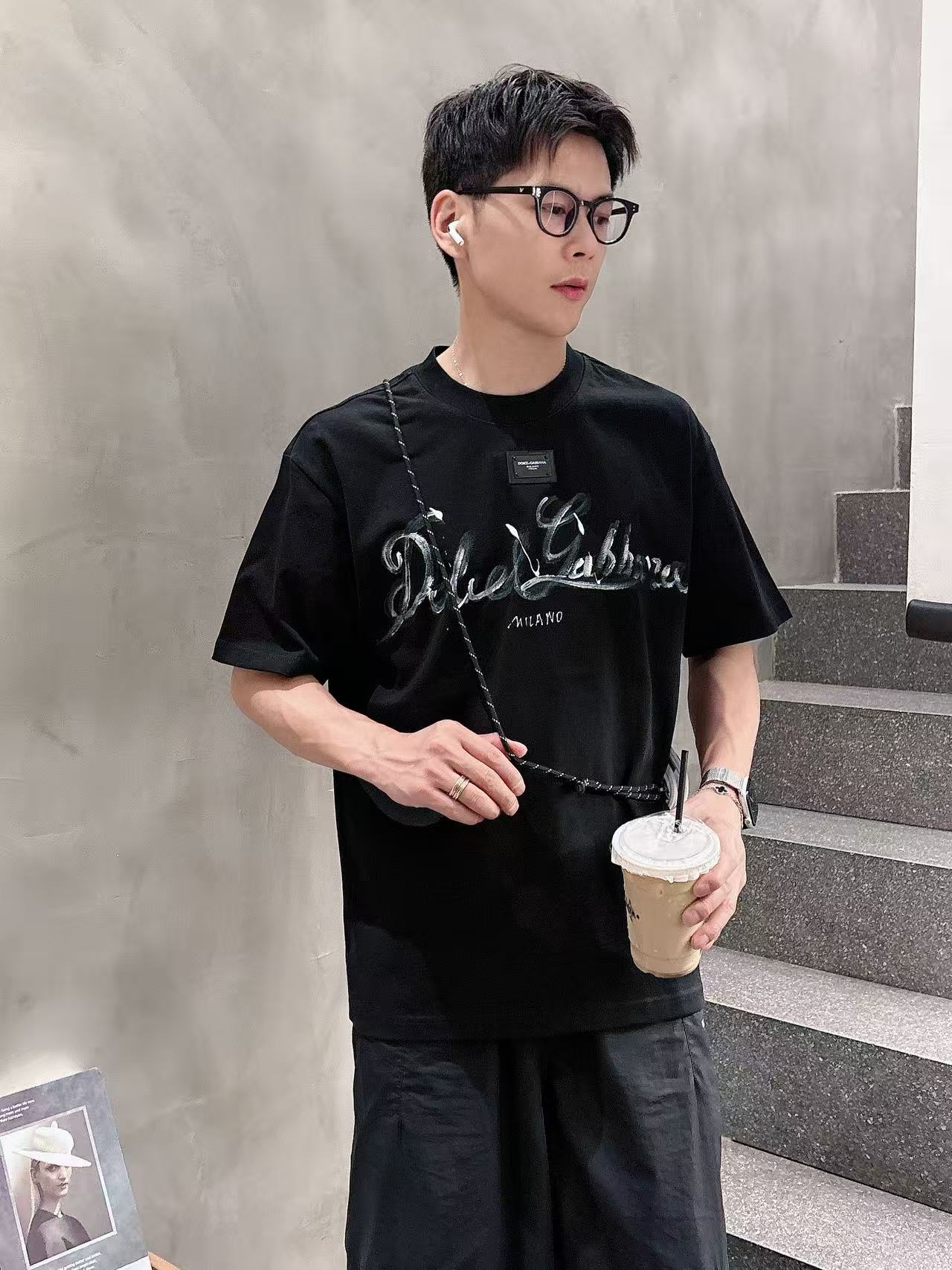 DG * 𝟐6𝐬s 春夏休闲短袖定制面料 品牌经典LOGO 工艺精致 休闲百搭 【𝐒𝐢𝐳𝐞：码数】 S-