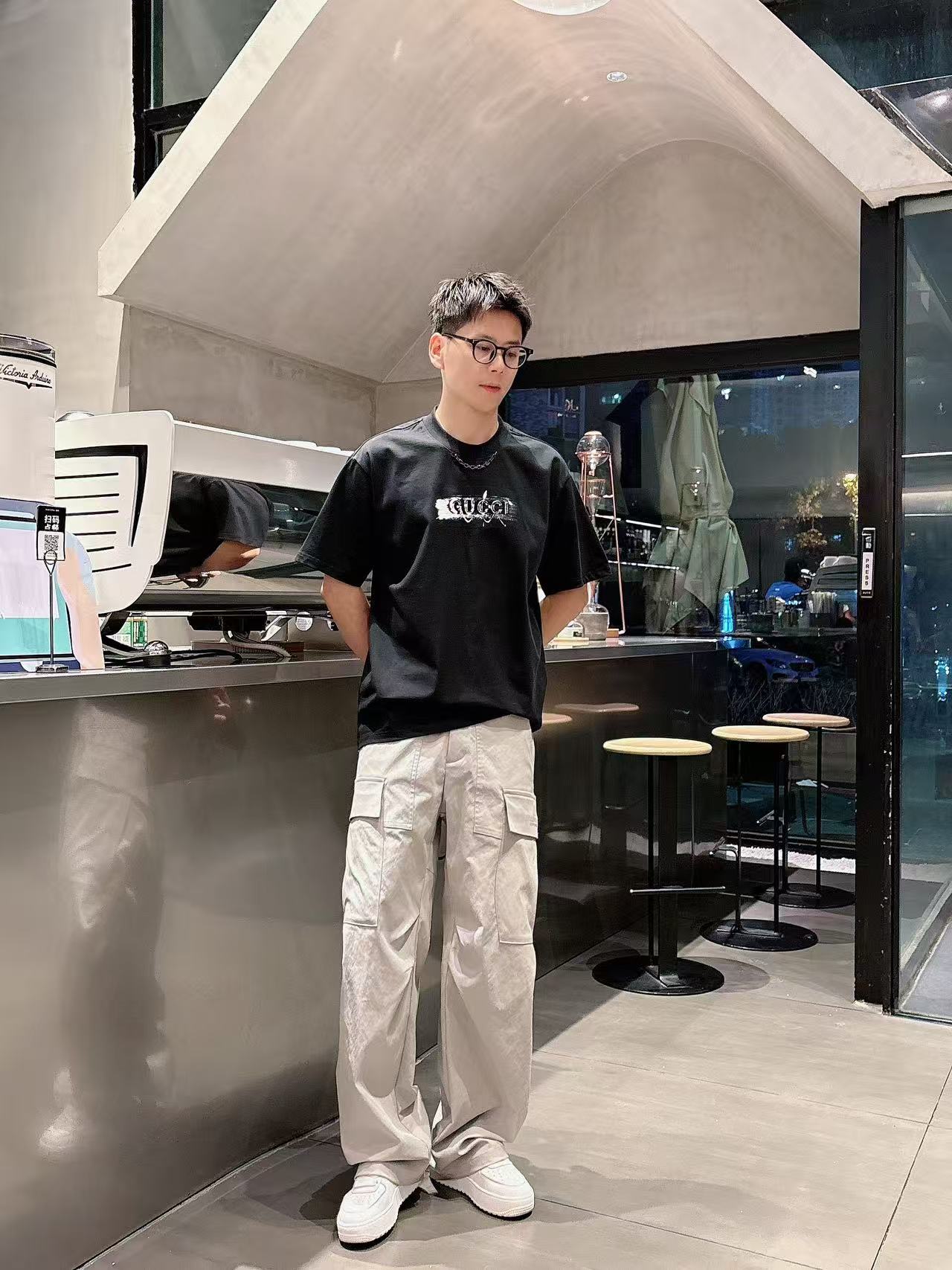 古驰 * 𝟐6𝐬s 春夏休闲短袖定制面料 品牌经典LOGO 工艺精致 休闲百搭 【𝐒𝐢𝐳𝐞：码数】 S-