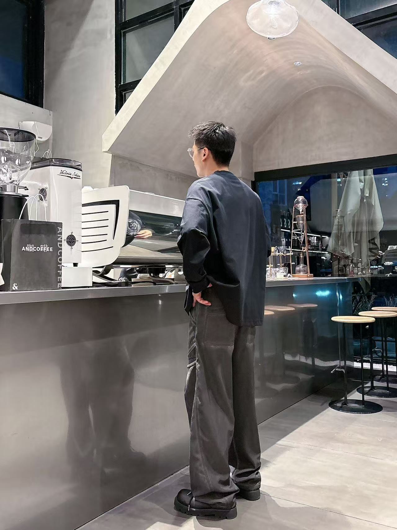 2025秋季新款 DG 手绘定制标休闲长袖 【over size宽松版型】 定制300g高支100%纯棉