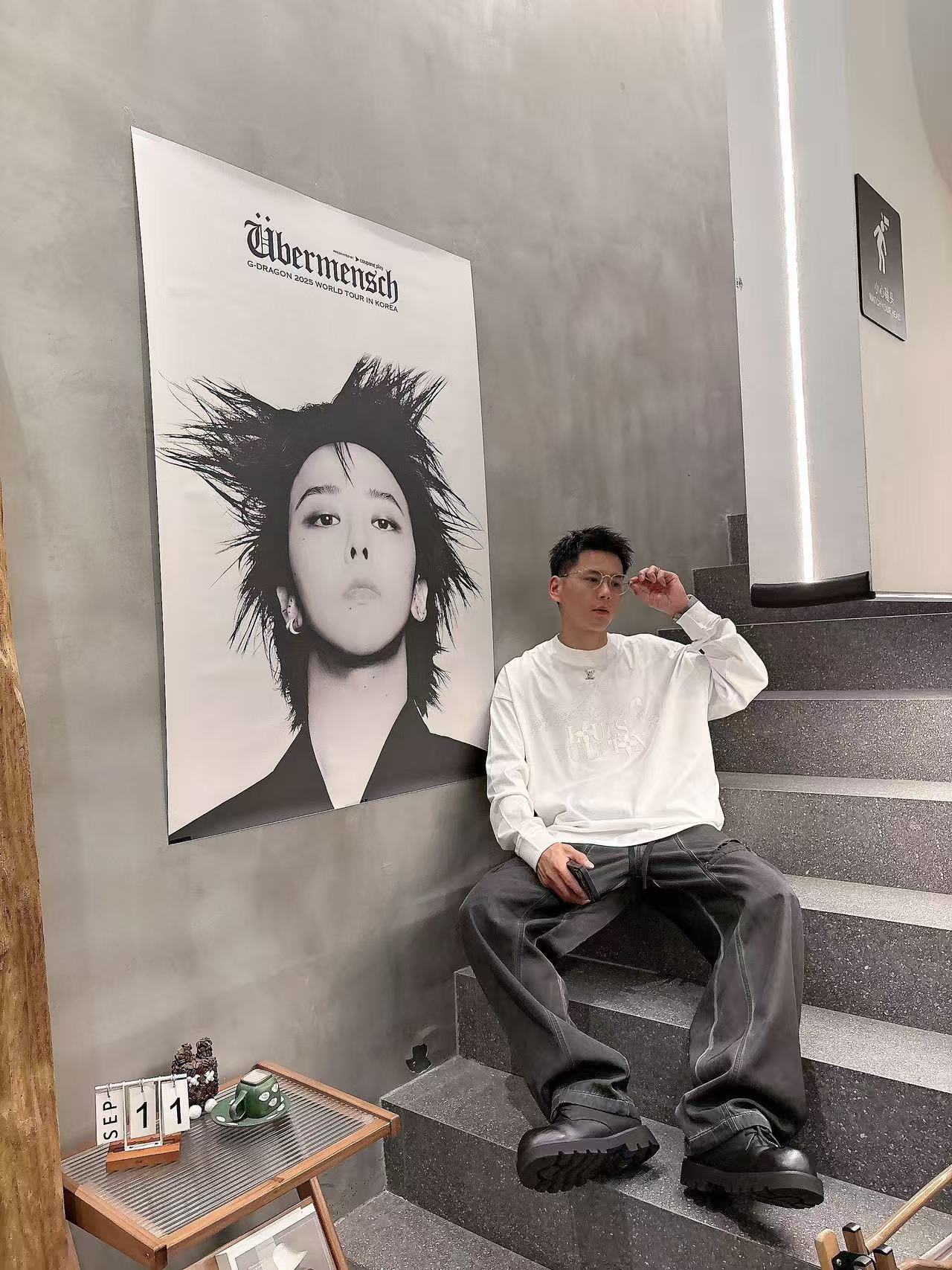 2025秋季新款 LV 手绘定制标休闲长袖 【over size宽松版型】 定制300g高支100%纯棉