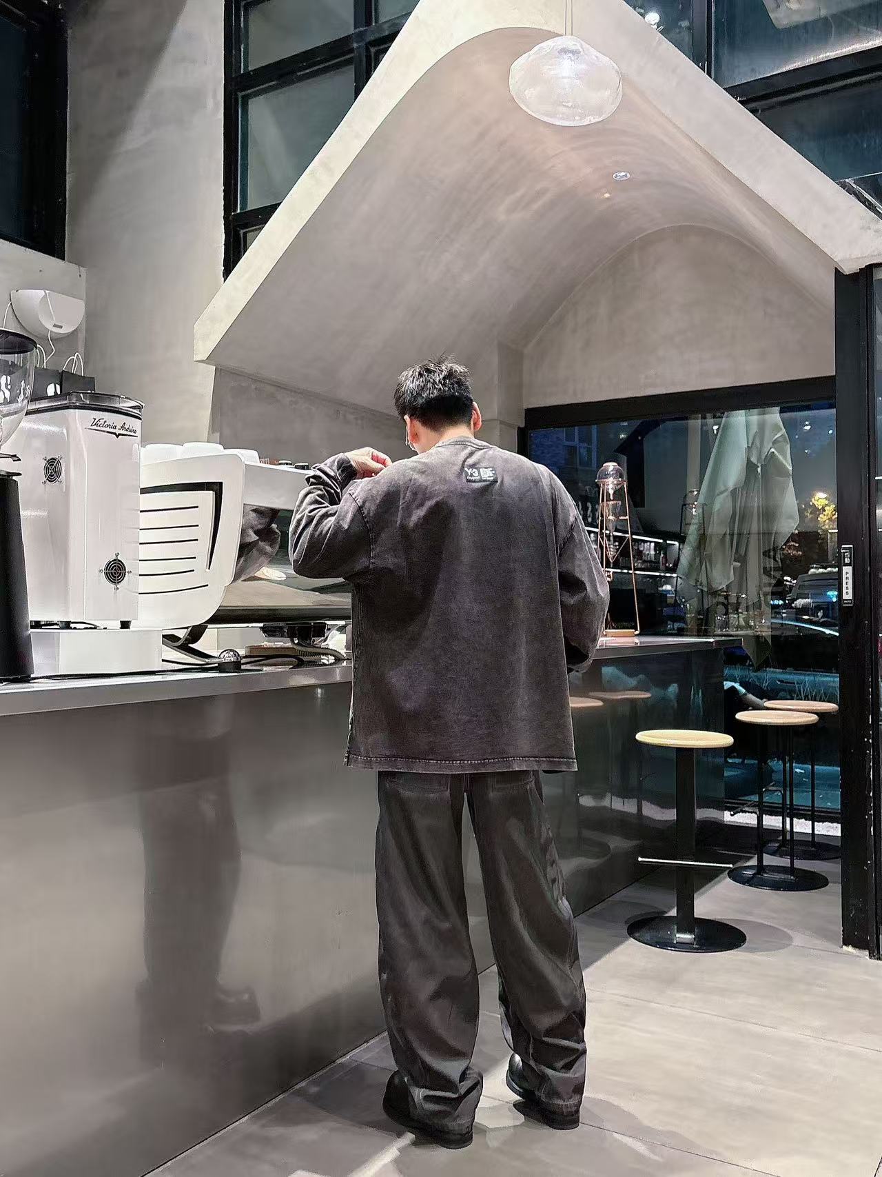 2025秋季新款 Y-3 手绘定制标休闲长袖 【over size宽松版型】 定制300g高支100%纯