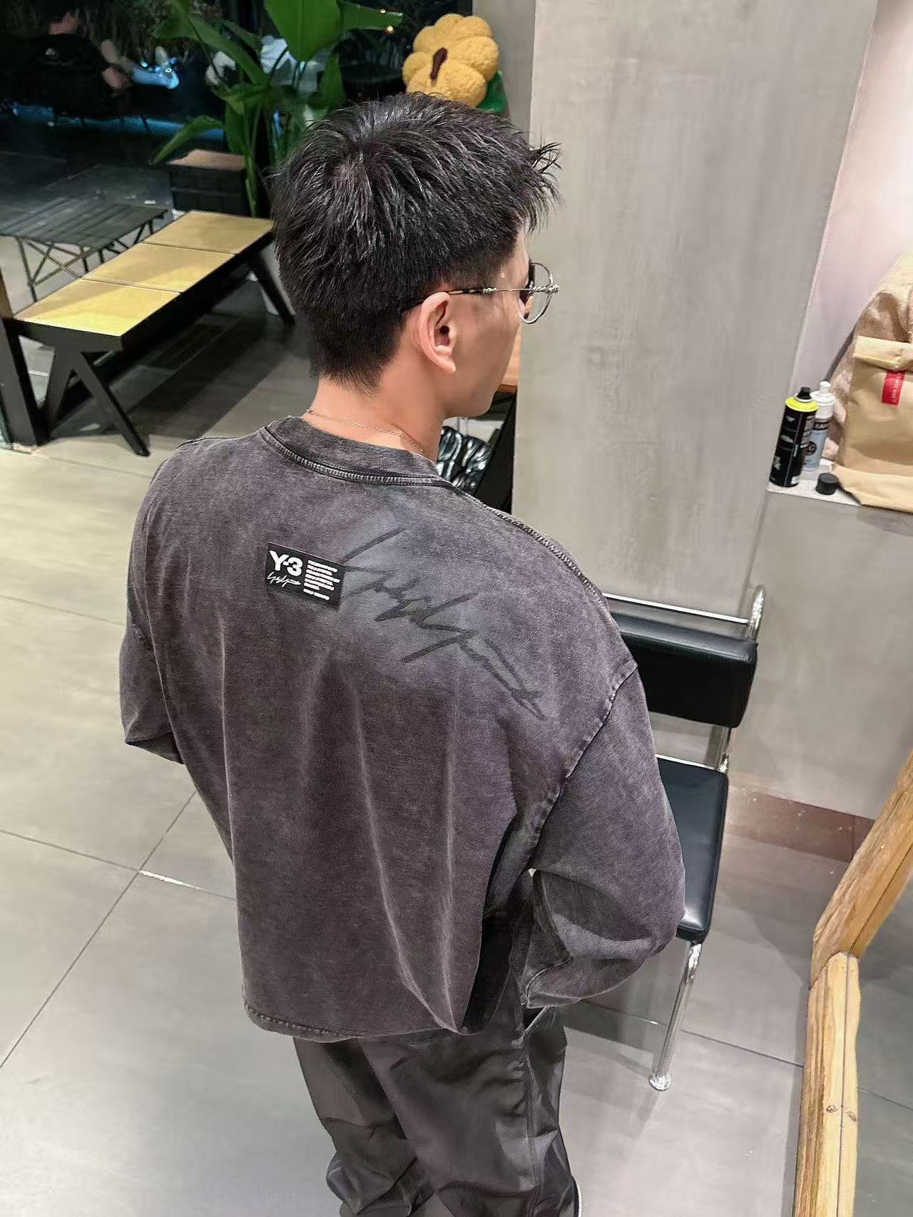 2025秋季新款 Y-3 手绘定制标休闲长袖 【over size宽松版型】 定制300g高支100%纯