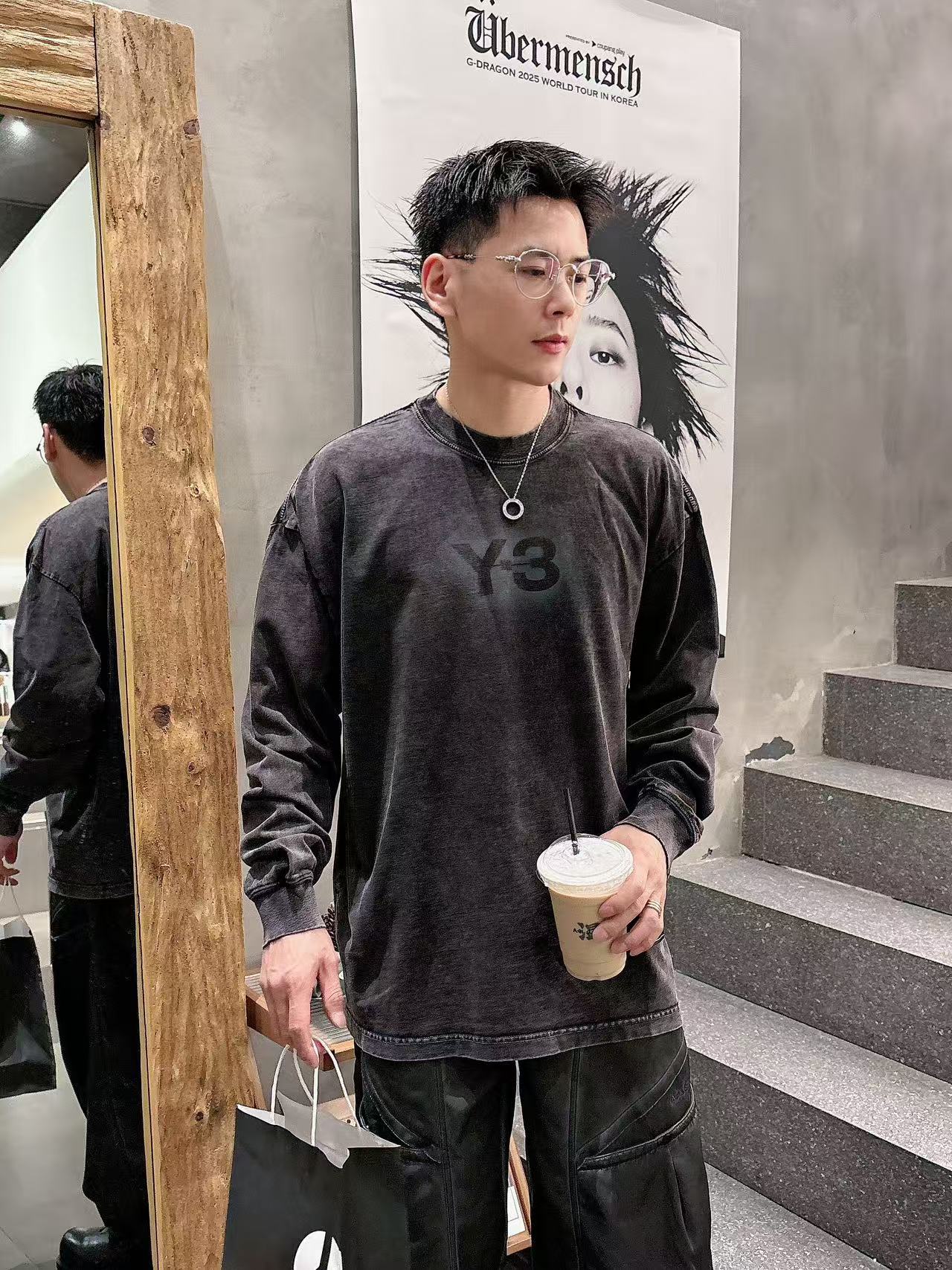 2025秋季新款 Y-3 手绘定制标休闲长袖 【over size宽松版型】 定制300g高支100%纯