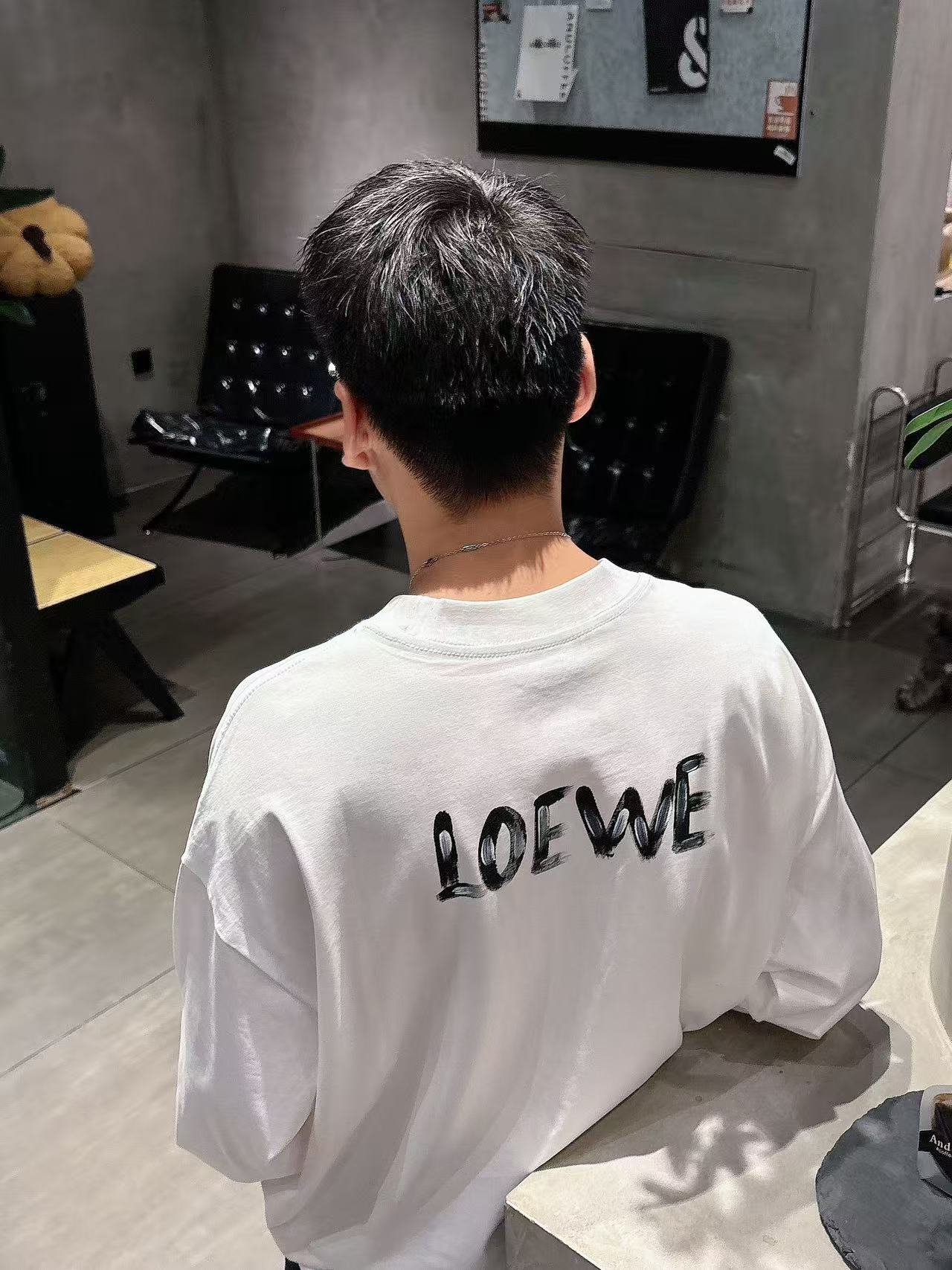 2025秋季新款 罗意威 手绘定制标休闲长袖 【over size宽松版型】 定制300g高支100%纯