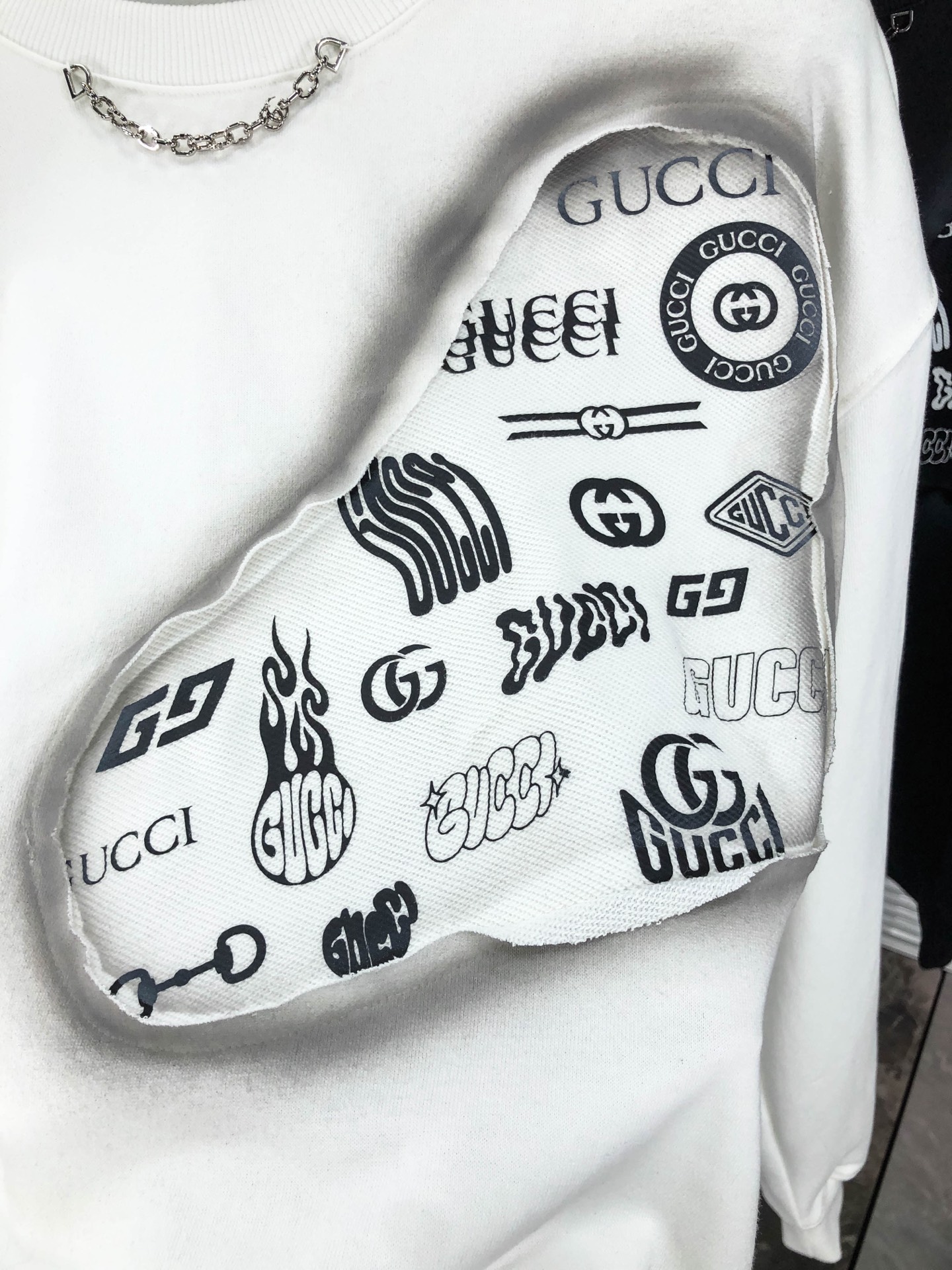 古驰 25秋冬系列卫衣400克毛圈面料 经典印花工艺 手感舒适 百搭休闲卫衣 码数：S-4XL颜色：黑 