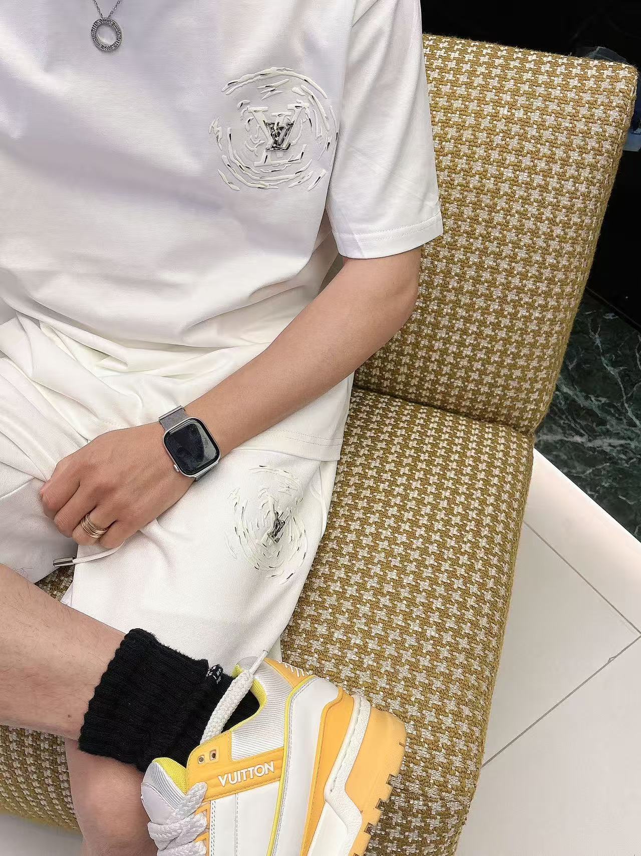 LV * 𝟐6𝐬s 春夏 短袖套装 （可分开） 微宽松版型 品牌经典LOGO 工艺精致 100%纯棉 休