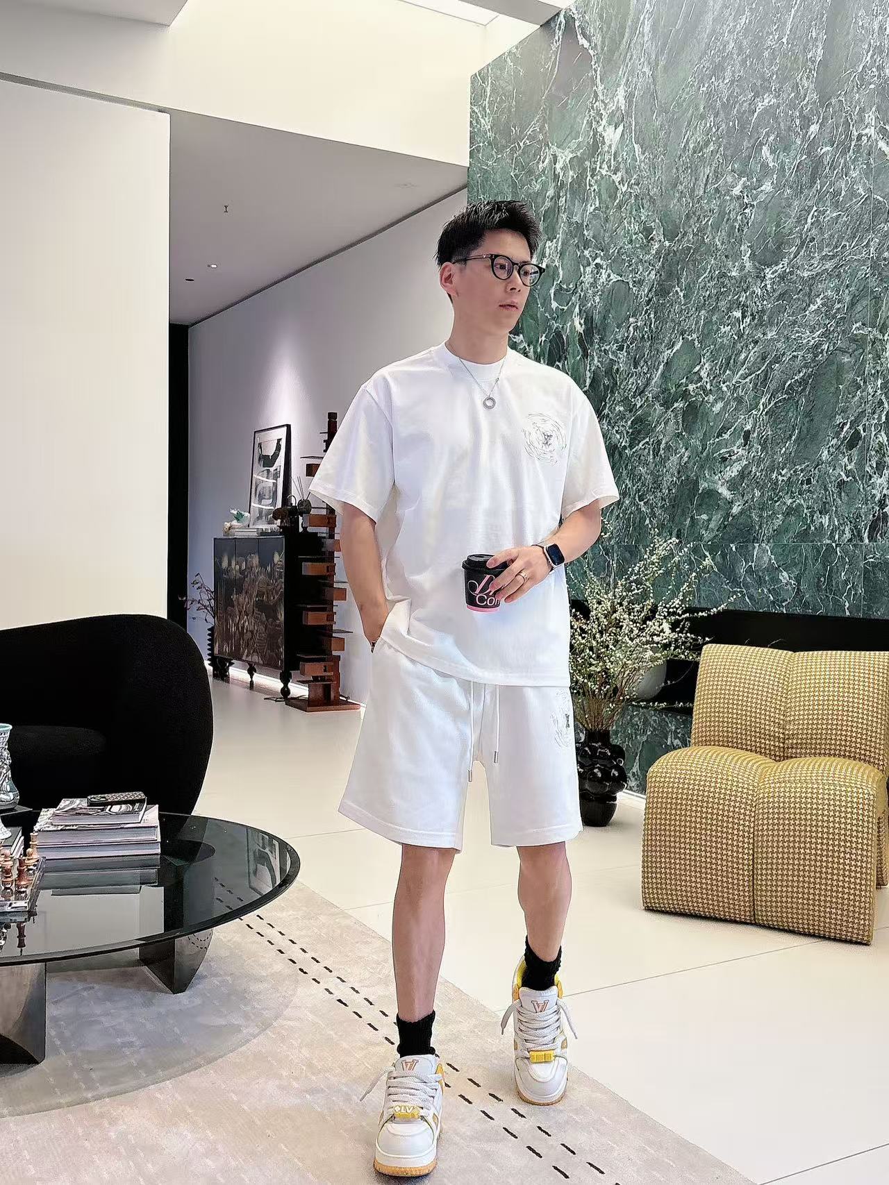 LV * 𝟐6𝐬s 春夏 短袖套装 （可分开） 微宽松版型 品牌经典LOGO 工艺精致 100%纯棉 休