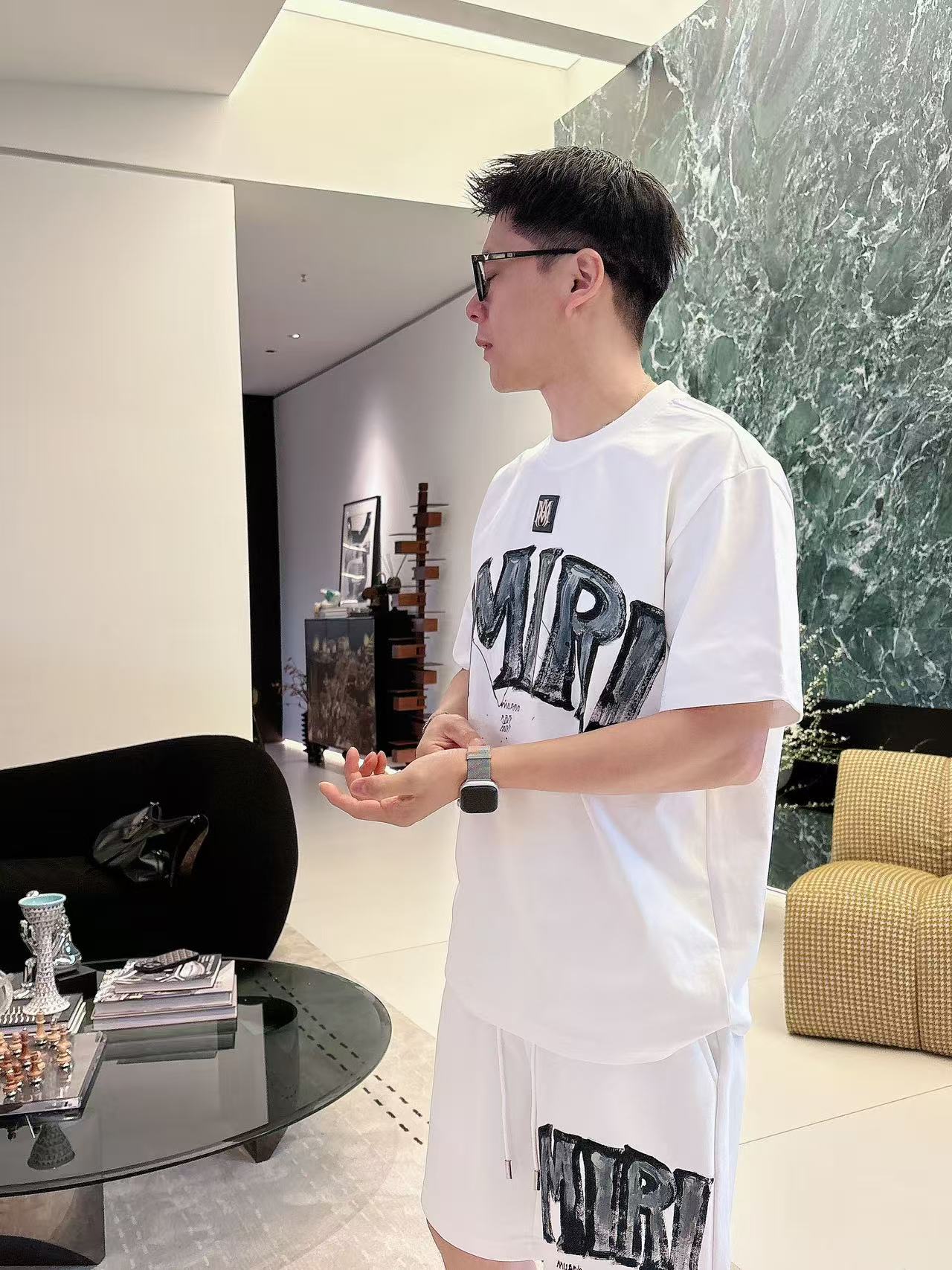 AMIRI * 𝟐6𝐬s 春夏 短袖套装 （可分开） 微宽松版型 品牌经典LOGO 工艺精致 100%纯