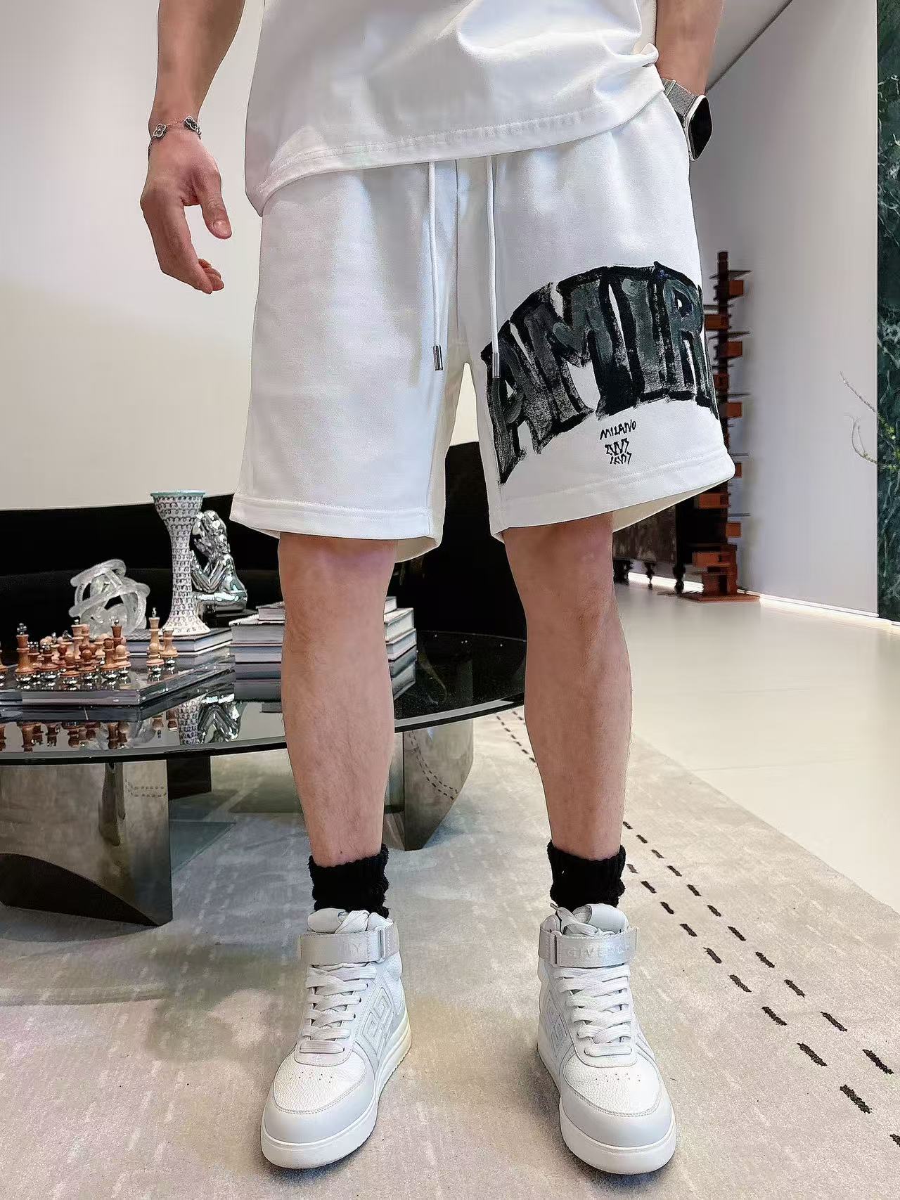 AMIRI * 𝟐6𝐬s 春夏 短袖套装 （可分开） 微宽松版型 品牌经典LOGO 工艺精致 100%纯