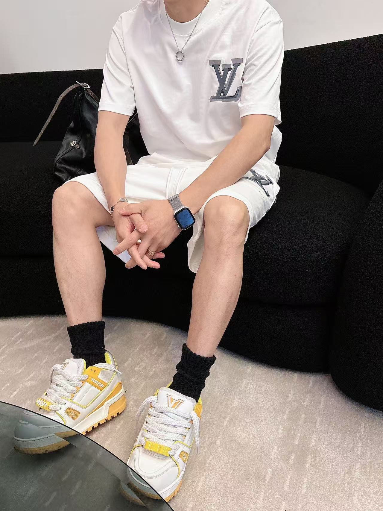 LV * 𝟐6𝐬s 春夏 短袖套装 （可分开） 微宽松版型 品牌经典LOGO 工艺精致 100%纯棉 休