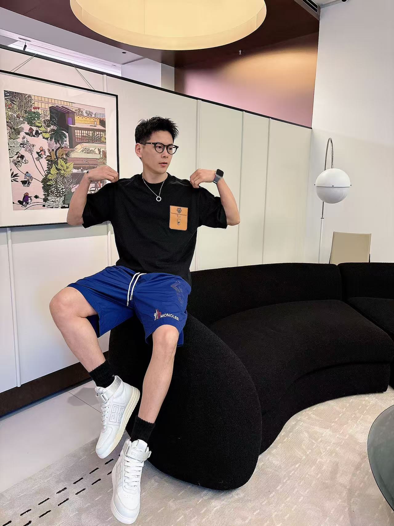 蒙口* 𝟐6𝐬s 春夏休闲速干短裤 定制面料 定制标 品牌经典LOGO 工艺精致 休闲百搭 【𝐒𝐢𝐳𝐞：