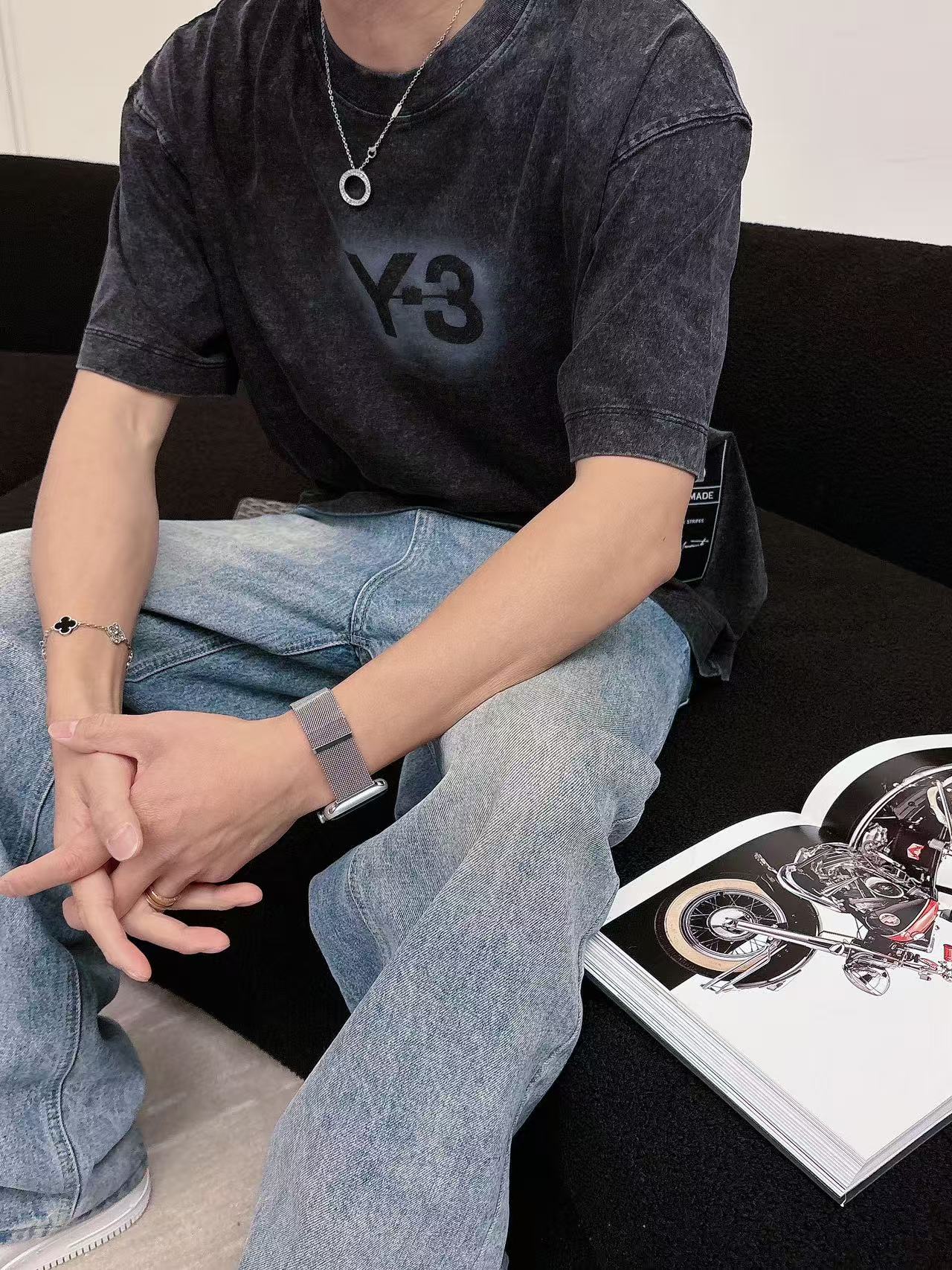 Y-3 * 𝟐6𝐬s 春夏休闲短袖定制面料 品牌经典LOGO 工艺精致 休闲百搭 【𝐒𝐢𝐳𝐞：码数】 S