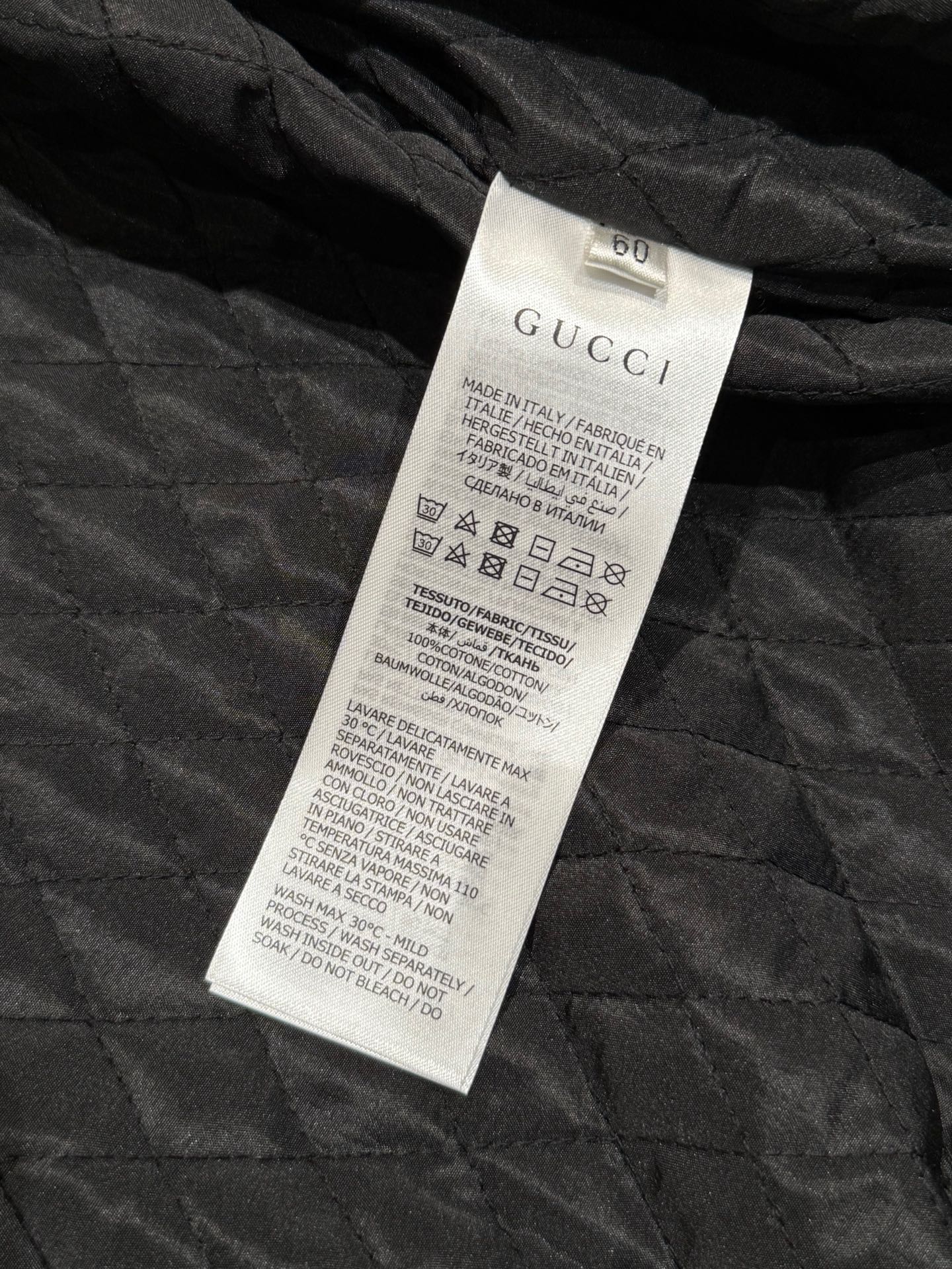 Gucci men GUCCI embossed sheepskin leather jacket — photo 8