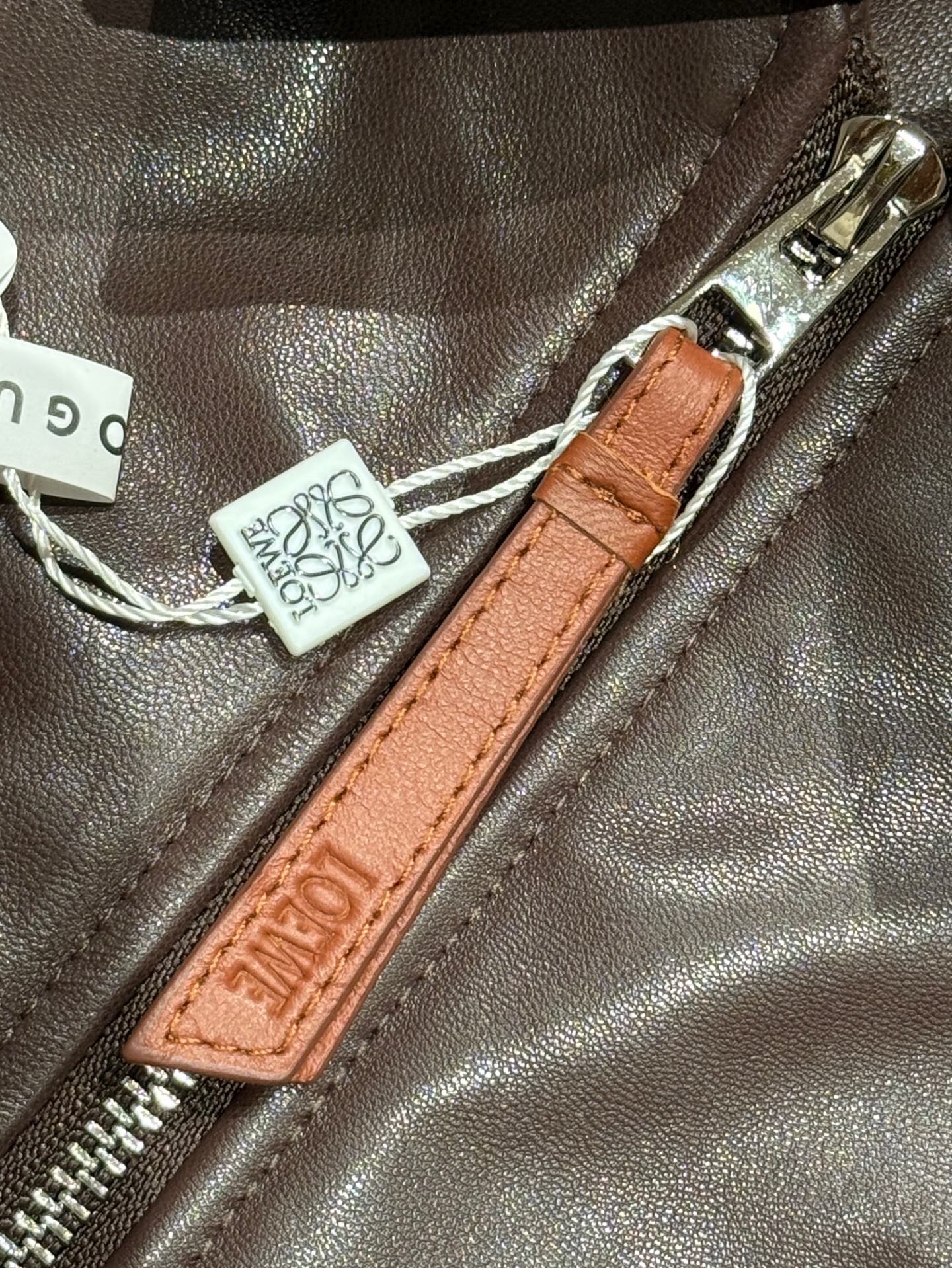 Loewe menn LOEWE kort lapel skinnjakke — photo 4