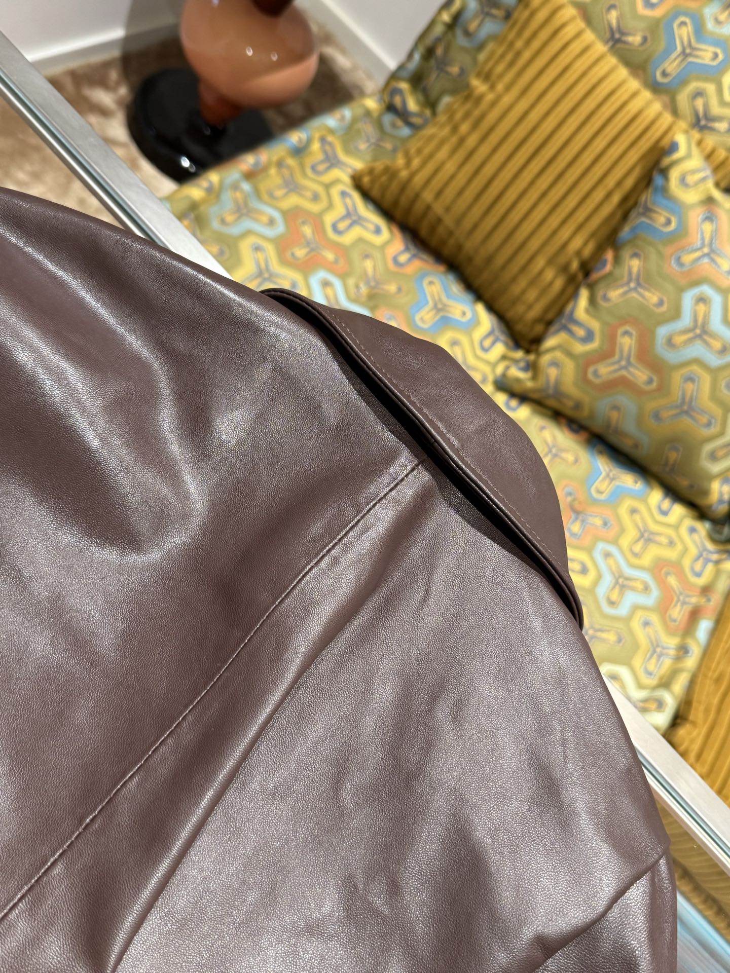 Loewe menn LOEWE kort lapel skinnjakke — photo 7