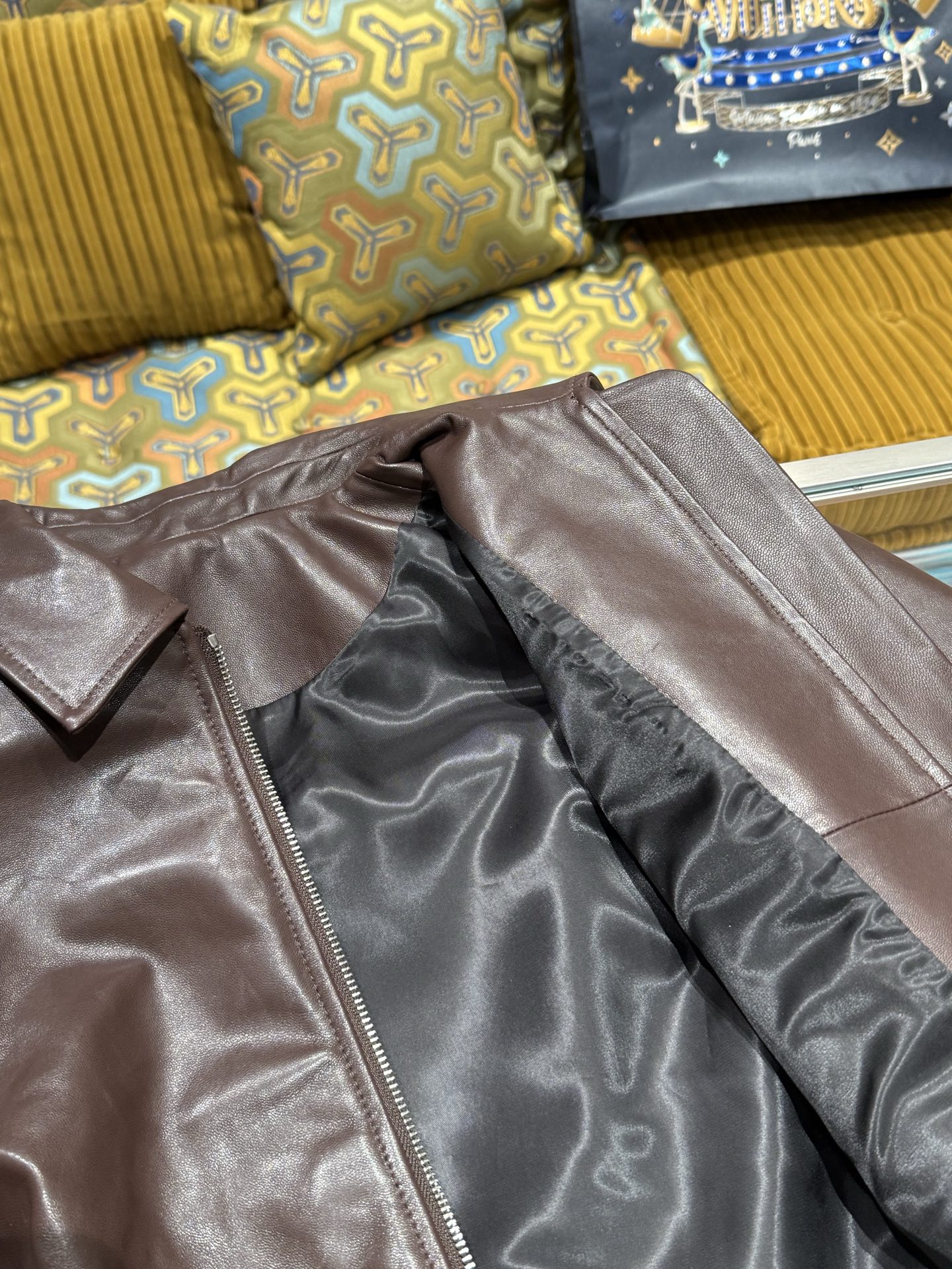 Loewe menn LOEWE kort lapel skinnjakke — photo 6
