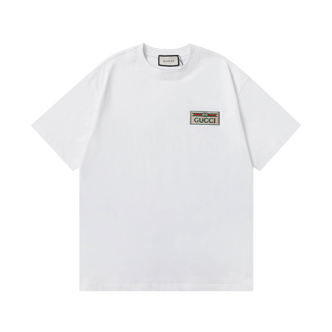 Gucci Double G Logo Embroidered Short Sleeve T-Shirt – Spring/Summer 2021 Collection - 图片 2