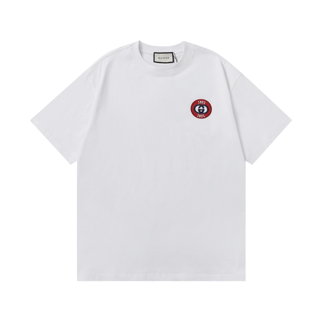 Gucci Double G-Letter Logo T-shirt in Black and White, Spring/Summer Collection - 图片 2
