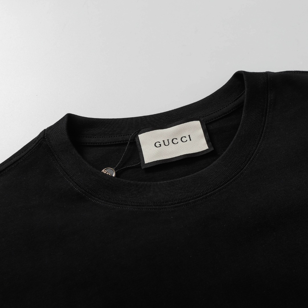 Gucci Double G-Letter Embroidered Logo Short Sleeve T-Shirt – 196 Collection - 图片 6