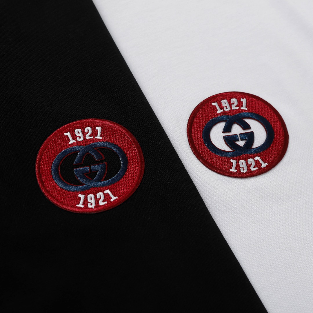 Gucci Double G-Letter Embroidered Logo Short Sleeve T-Shirt – 196 Collection - 图片 4