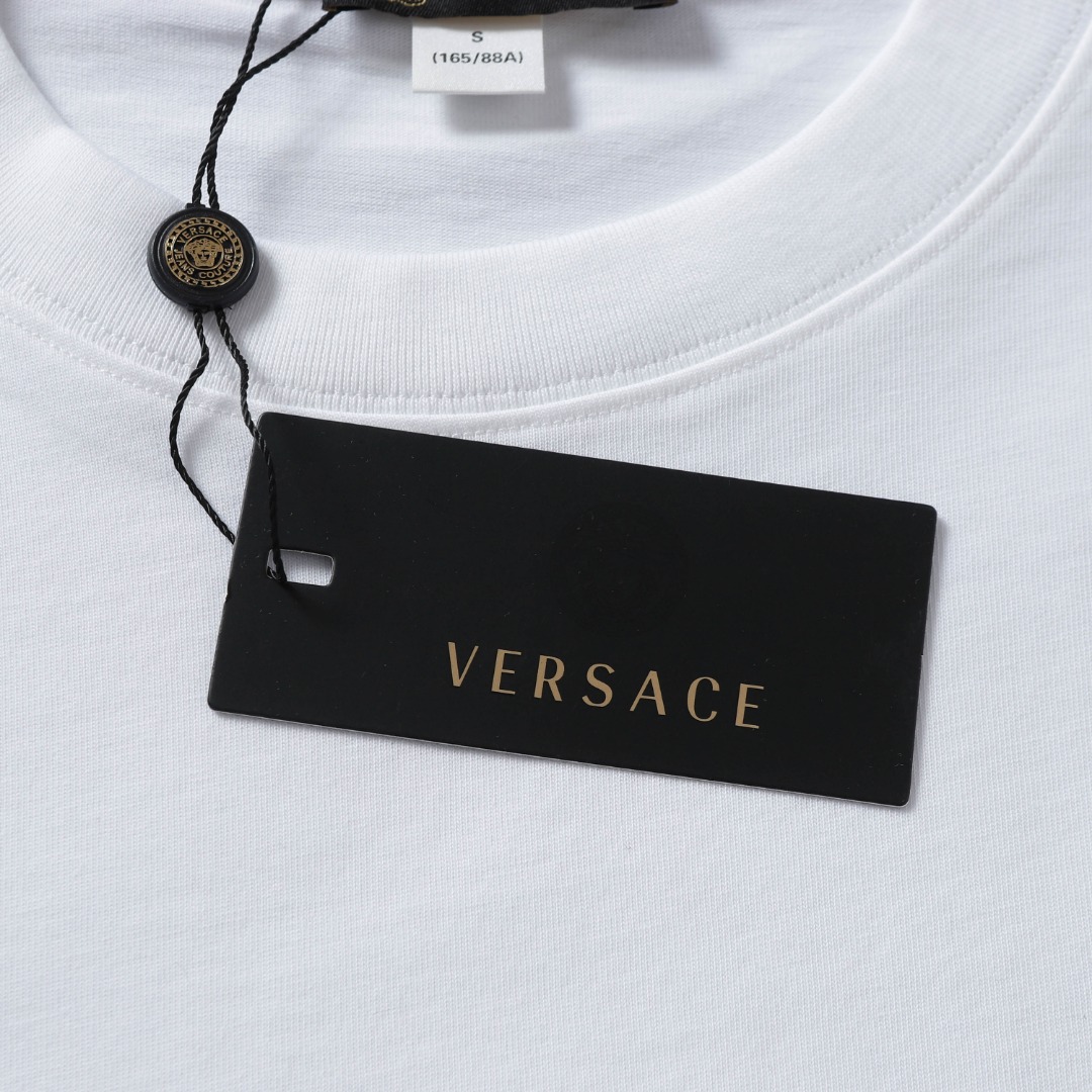 High-Quality Medusa Embroidered T-Shirt in Black and White with Fashion Personality - 图片 7