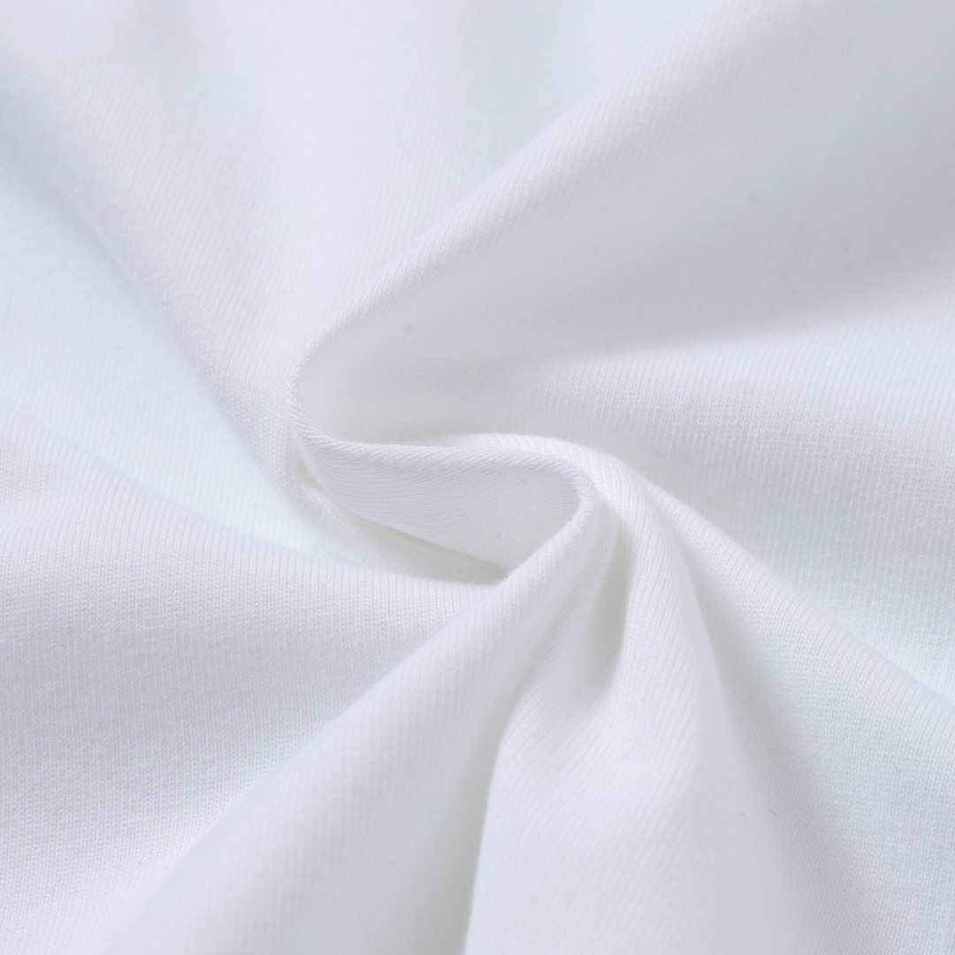 “High-End Gucci 2025 Embroidered Couple T-Shirt in White, 260g Cotton, Fashionable Unisex” - 图片 9