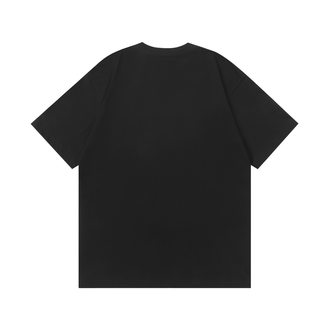 Gucci 2025 High-End Embroidered Couple T-Shirt in Cotton, Black/White, S-XL - 图片 6