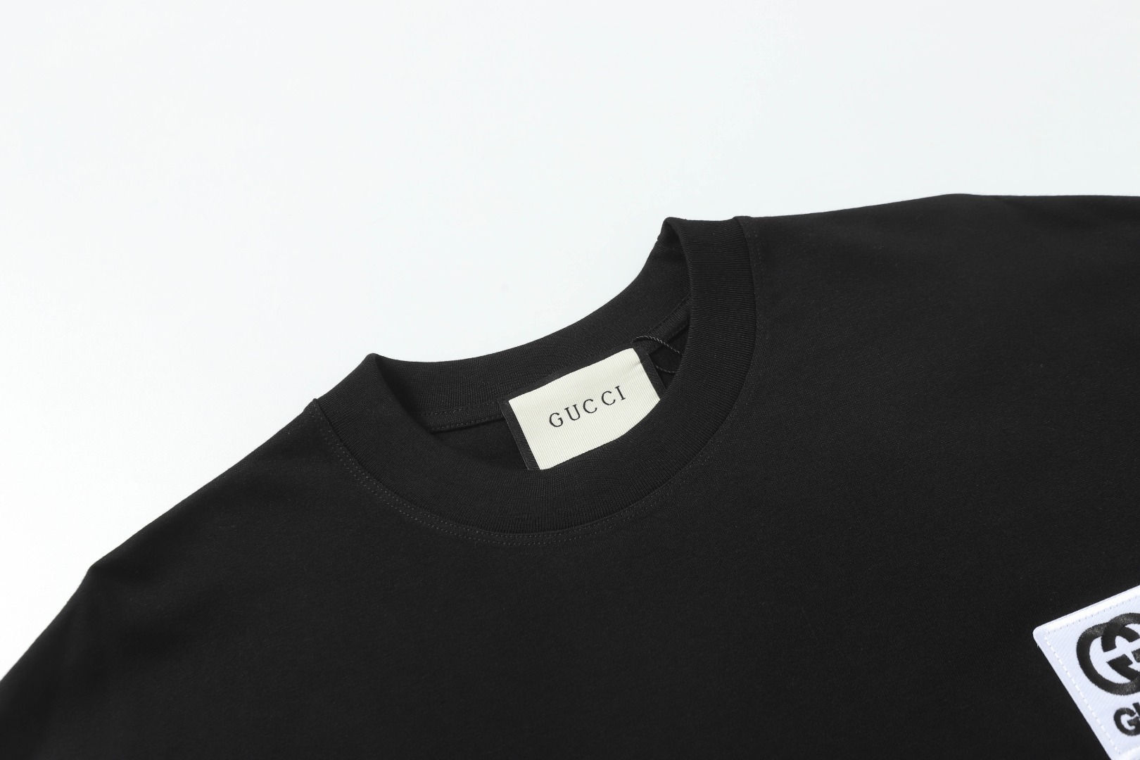 Gucci 2025 High-End Embroidered Couple T-Shirt in Cotton, Black/White, S-XL - 图片 4