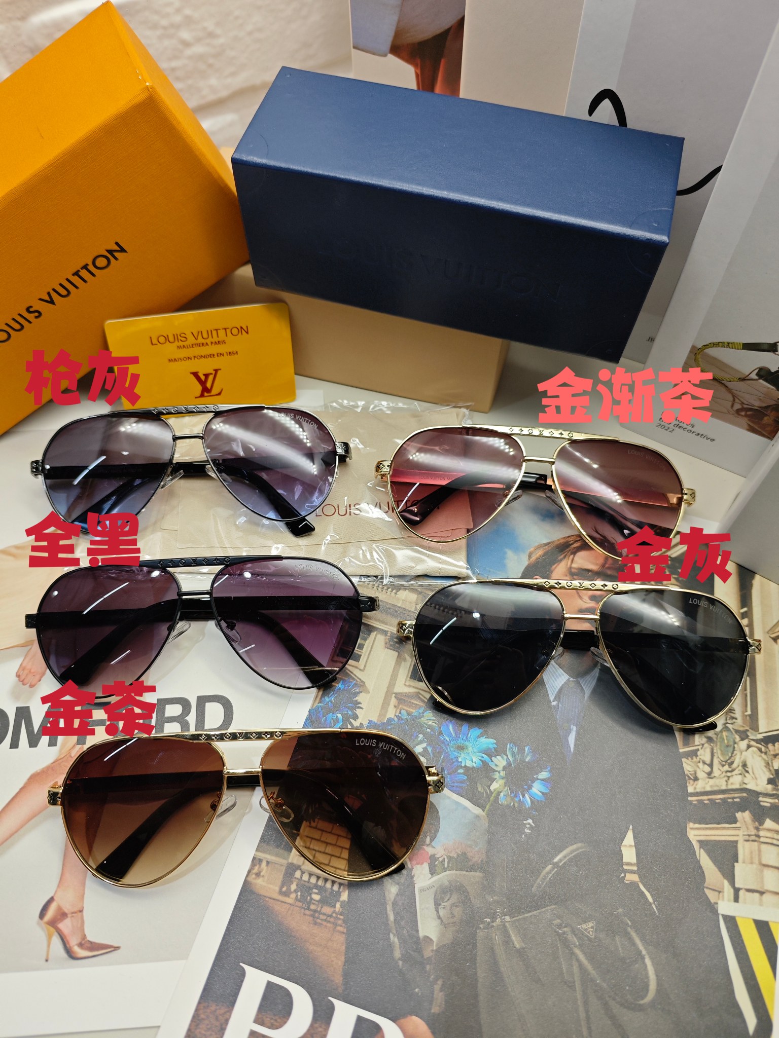 新款LOUISVUITTON-路易家新品LV蛤蟆框太阳镜每一付都是精品️时尚达人装饰墨镜高品质不挑脸型佩