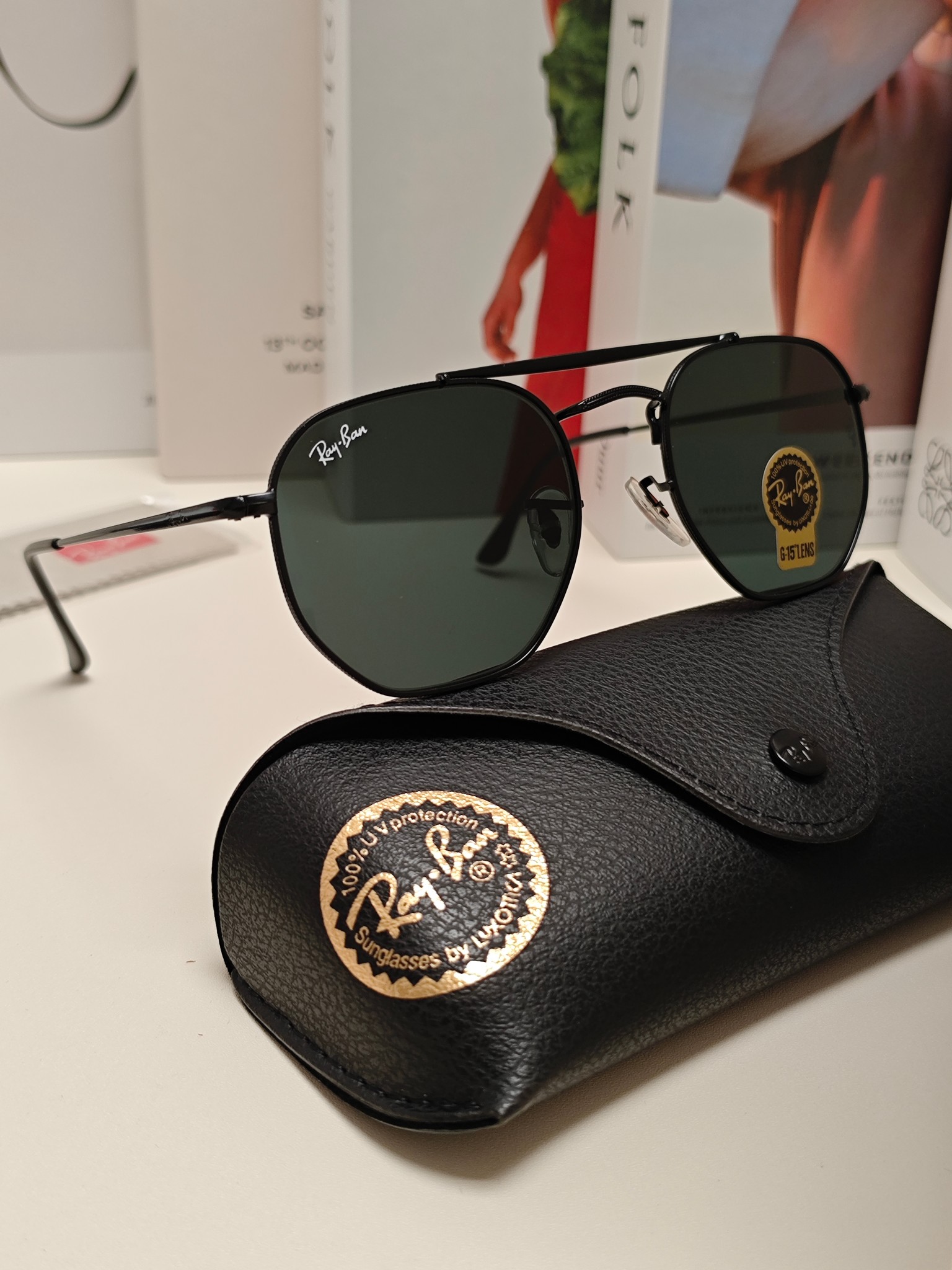 RAYBAN雷朋RB3648官网海报款张艺兴防爆玻璃镜片男女通用超帅气！size54-21-138