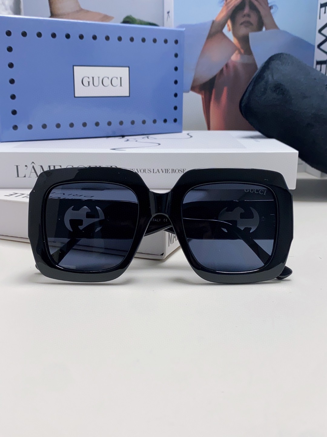 GUCCI/太阳镜GG0178S大方框女款时尚墨镜