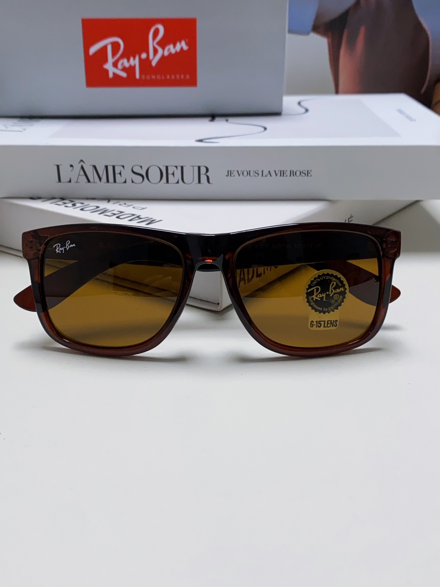 RAYBAN 雷朋 经典太阳镜  夏日限定色彩 男女通用款 Model ：RB4165 Size：55-